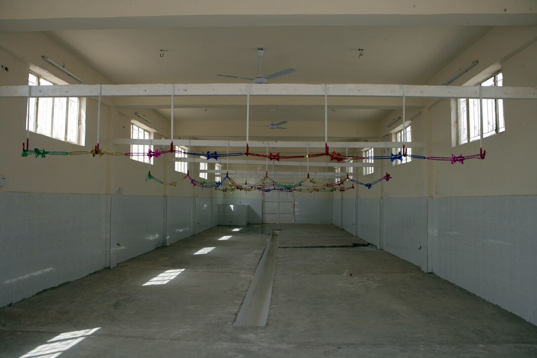 RAMADI, Iraq (September 6, 2008) - The newly opened slaughter house in south Ramadi. The Coalition force-funded slaughter house provides a safe place for the butchers to slaughter their animals. In addition, a staff veterinarian will be available to check all animals before they are butchered to make sure that the animals are clean and disease free.(Official U.S. Marine Corps photo by Sgt. Jeremy M. Giacomino) (RELEASED)