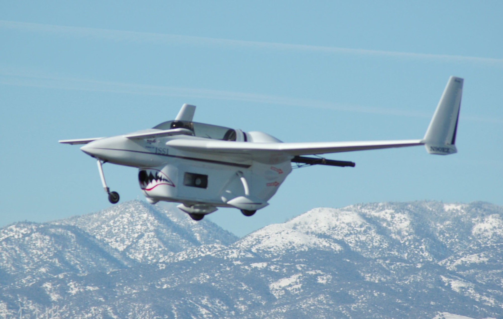 First manned PDE-powered flight, Jan. 31, 2008. (U.S. Air Force photo)