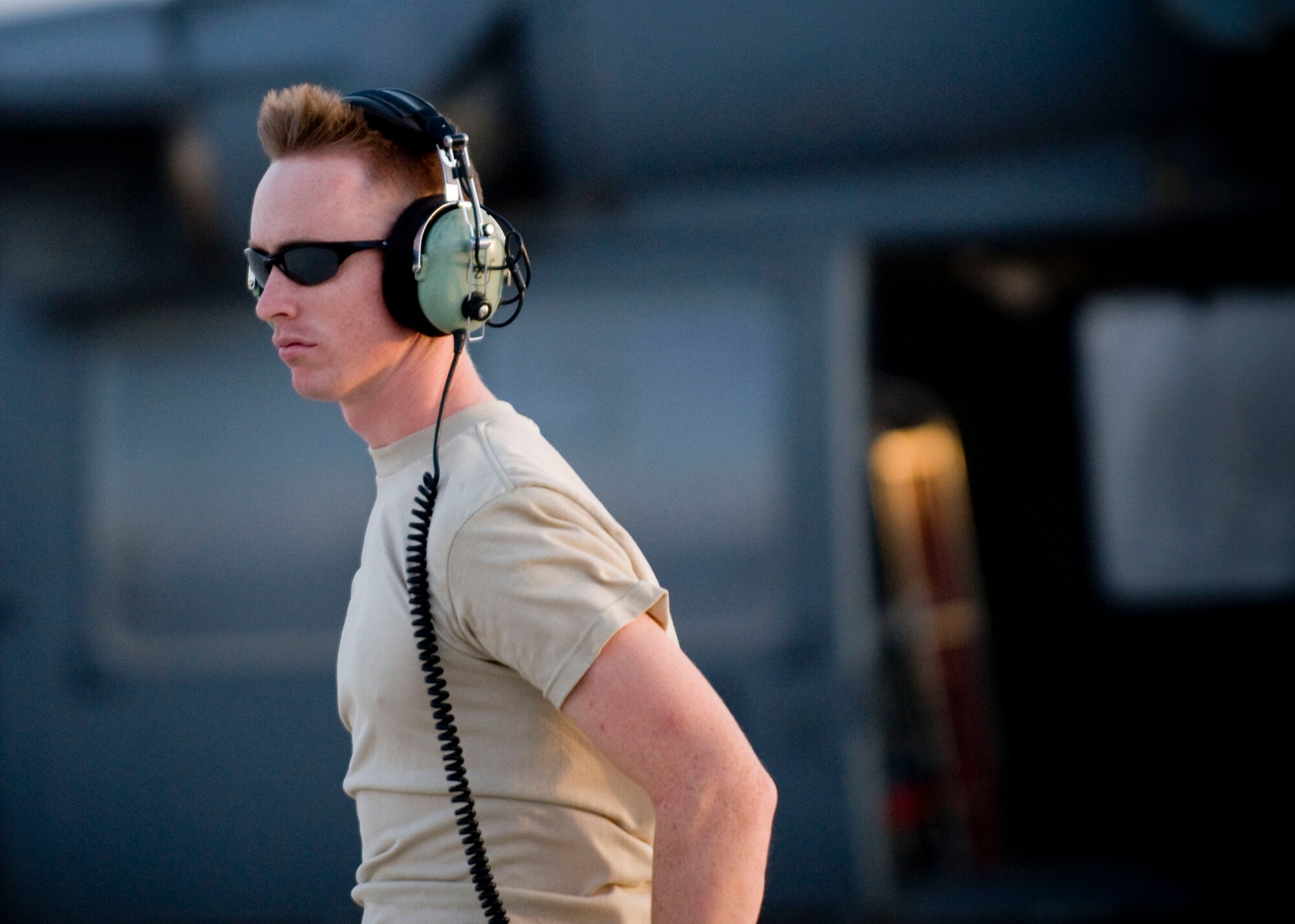 BAGRAM AIR FIELD, Afghanistan -- Senior Airman Andrew Stevenson, 33rd Expeditionary Helicopter Maintenance Unit crew chief, performs a preflight walk-around of his HH-60G Pave Hawk here on August 2, 2008. Airman Stevenson plays a crucial role, ensuring the operability of the life-saving helicopters. Airman Stevenson is deployed from the 33rd Helicopter Maintenance Unit, Kadena Air Base, Japan, and hails from Olpe, Kan. (U.S. Air Force photo by Staff Sgt. Samuel Morse)