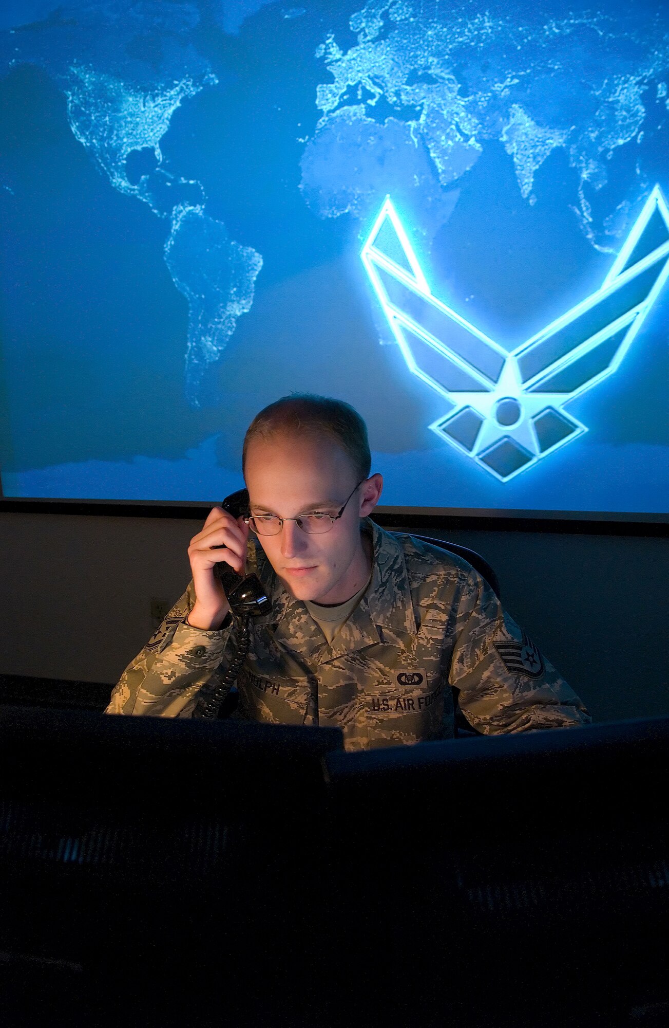 DOVER AIR FORCE BASE, Del. -- Staff Sgt. Alan Nulph, 436th Airlift Wing Command Post controller, works behind the scenes to keep Dover’s global airlift mission operational. Controllers choreograph the movement of Airmen and equipment across the base. (U.S. Air Force photo/ Jason Minto)