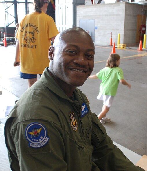 Master Sgt. Rico Walker and additional aeromedical evacuation specialists from the 932nd Airlift Wing and 375th Airlift Wing at Scott Air Force Base, spent most of Friday working hard to make preprations for the "AE JAMBOREE". This is a special aeromedical evacuation event designed to give training on a variety of airplanes including the KC-135, the C-130 and the C-17. Sergeant Walker will fly several missions this weekend.  (U.S. Air Force Photo by Tech. Sgt. Gerald Sonnenberg)