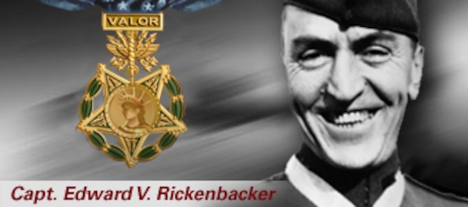 Capt. Eddie Rickenbacker, America's ace of aces for World War I, and Medal of Honor recipient. 
