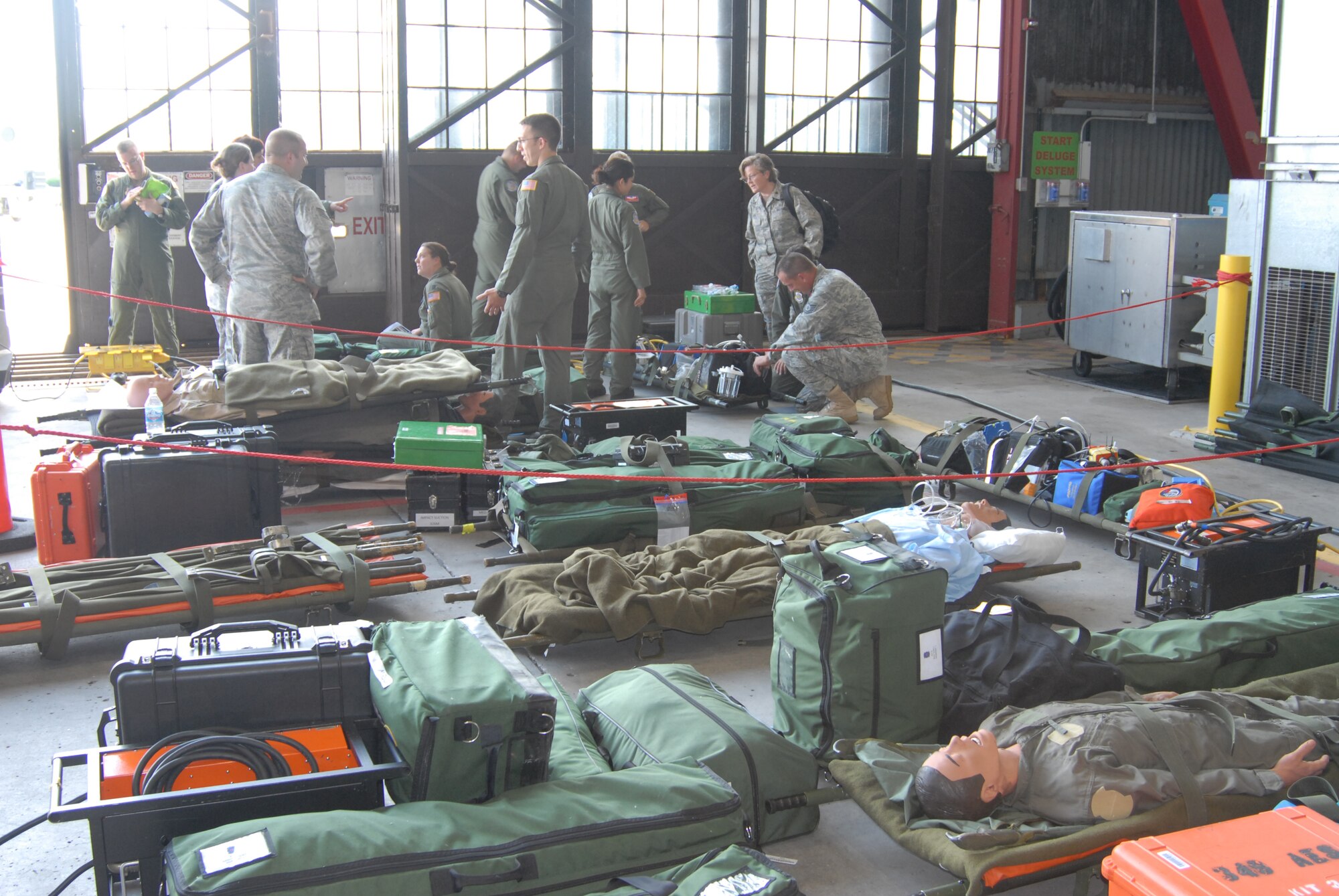 932nd Airlift Wing and the 375th Airlift Wing hosted Aeromedical Evacuation JAMBOREE participants who showed up early and stayed late each day to get a good variety of training on three different airplanes.  Photo by Tech. Sgt. Dan Oliver