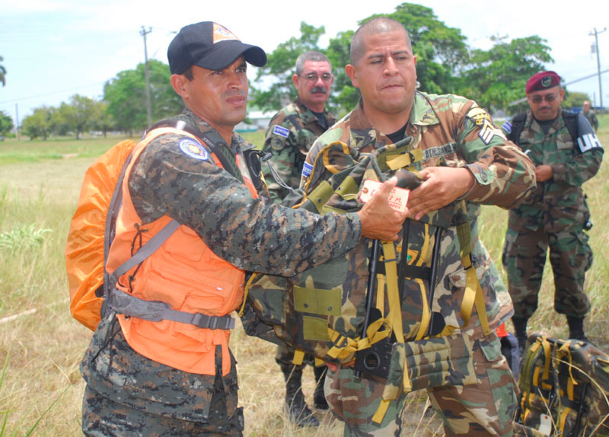 PUERTO CASTILLA, Honduras - Servicemembers from Honduras, El Salvador and Guatemala arrived here Aug. 18 to train with U.S. servicemembers from Joint Task Force-Bravo in a medical readiness exercise. The exercise will allow the United States and the Central American countries to learn from one another and prepare for disaster relief. (U.S. Air Force photo by Staff Sgt. Joel Mease)