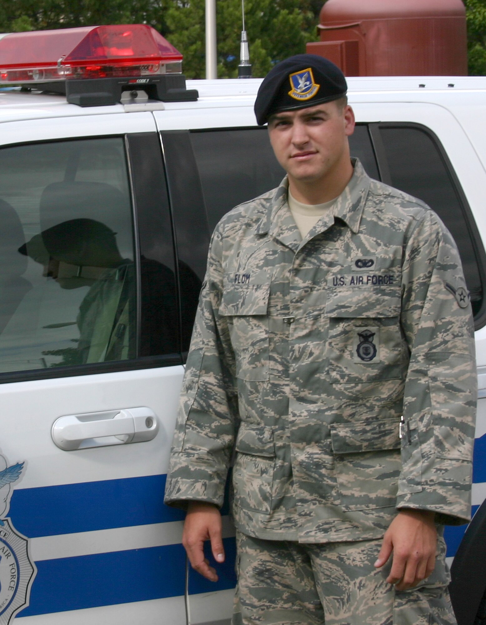 Airman Allen Flom was selected for the First Knight award for the week of Aug. 21, 2008. This award is designed to recognize outstanding Airmen each week for the work they do each day. (U.S. Air Force photo) 