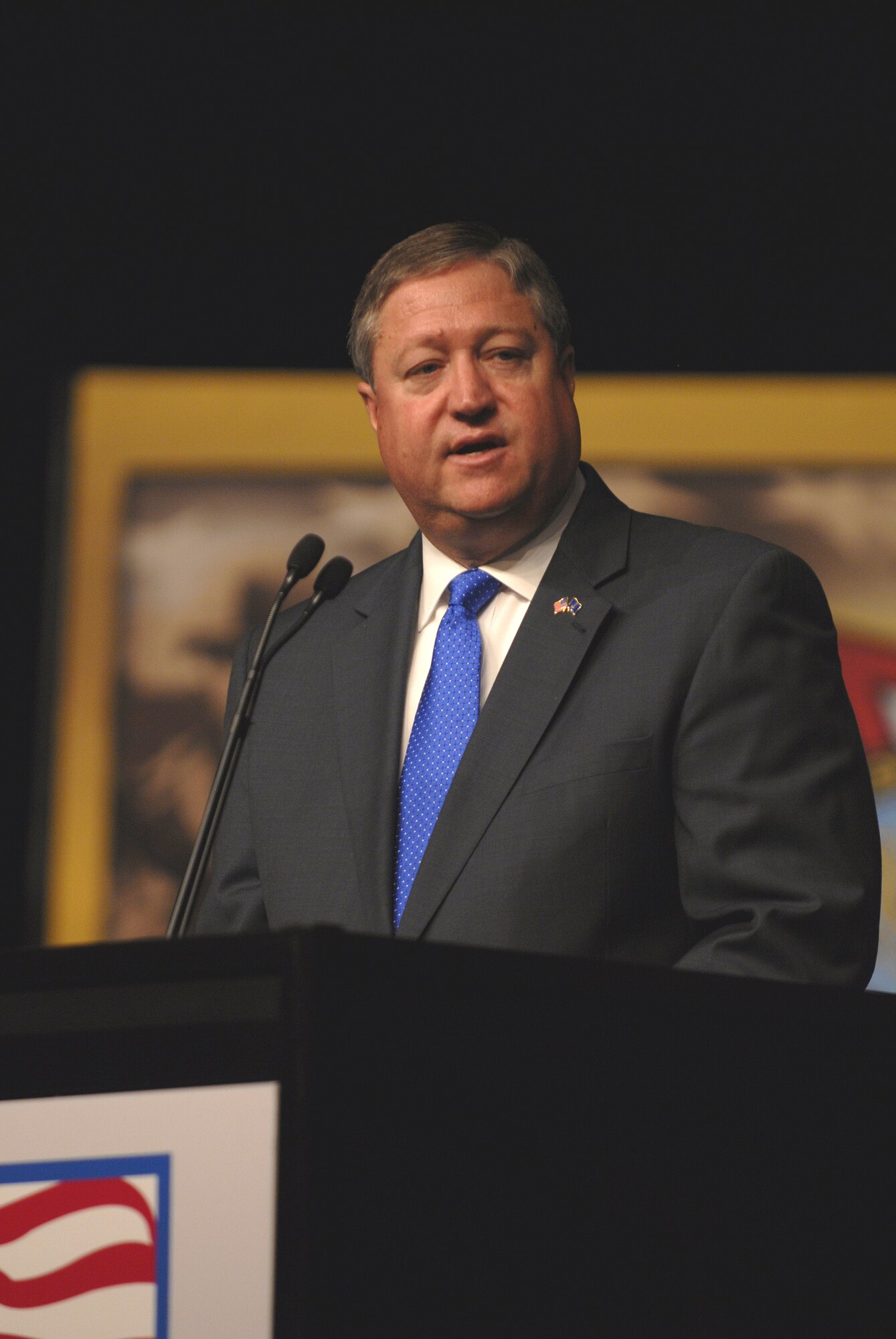 Acting Secretary of the Air Force Michael Donley speaks at the Veterans of Foreign Wars National Convention Aug. 18 in Orlando . (U.S. Air Force photo by Jim Laviska)
