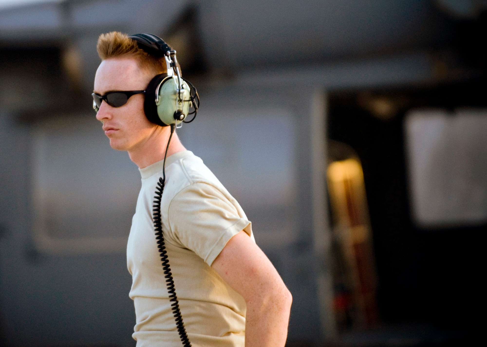 Senior Airman Andrew Stevenson, a 33rd Expeditionary Helicopter Maintenance Unit crew chief, performs a preflight walk-around of his HH-60G Pave Hawk Aug. 2, at Bagram Air Base, Afghanistan.  As a crew chief, Airman Stevenson ensures the operability of the helicopter. He is deployed from the 33rd Helicopter Maintenance Unit at Kadena AB, Japan.  (U.S. Air Force photo/Staff Sgt. Samuel Morse)