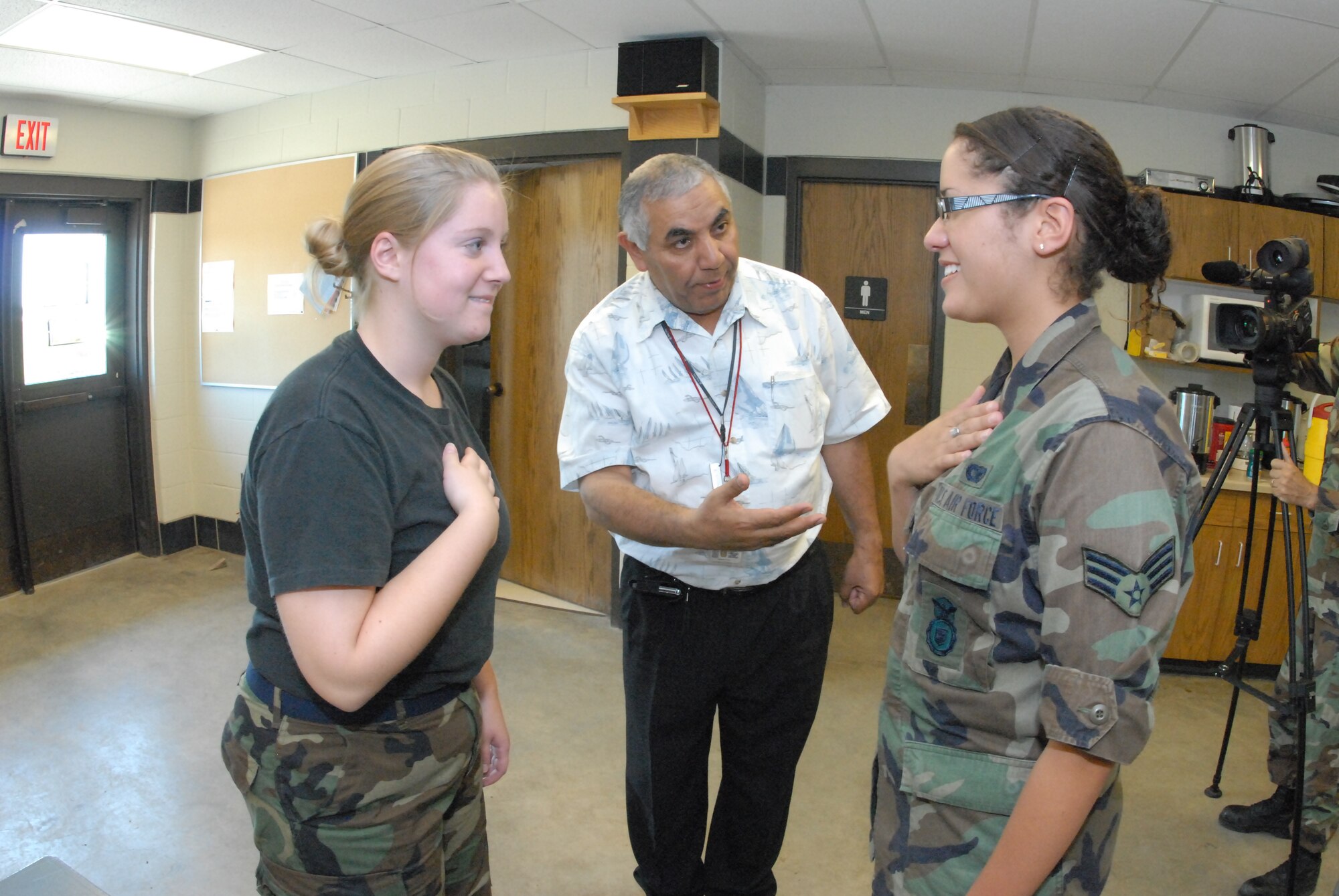 N.D. Air and Army National Guard member attend an Iraqi familiarization class at the 119th Wing on  Aug 12-14 2008.  The focus of the course was to culturally educate deploying service members to make the transition of living in the Middle East easier.  
