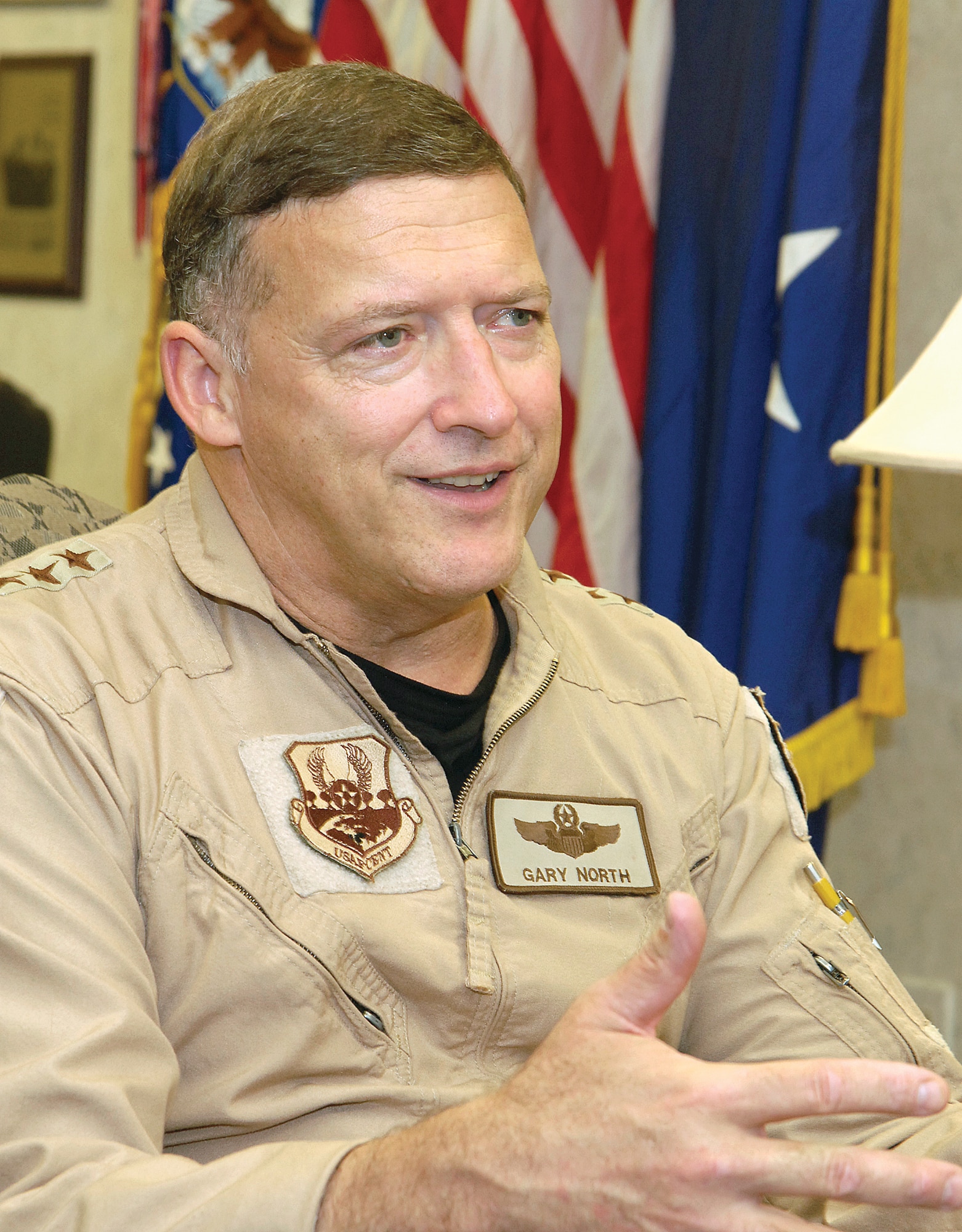 Lt. Gen. Gary North talks about the invaluable support Tinker and the Air Force brings to the world in humanitarian efforts and in fighting terrorism.  General North is the commander of the 9th Air Force and U.S. Air Forces Central at Shaw Air Force Base, S.C.  He commands 24,000 active duty military and civilian members. 