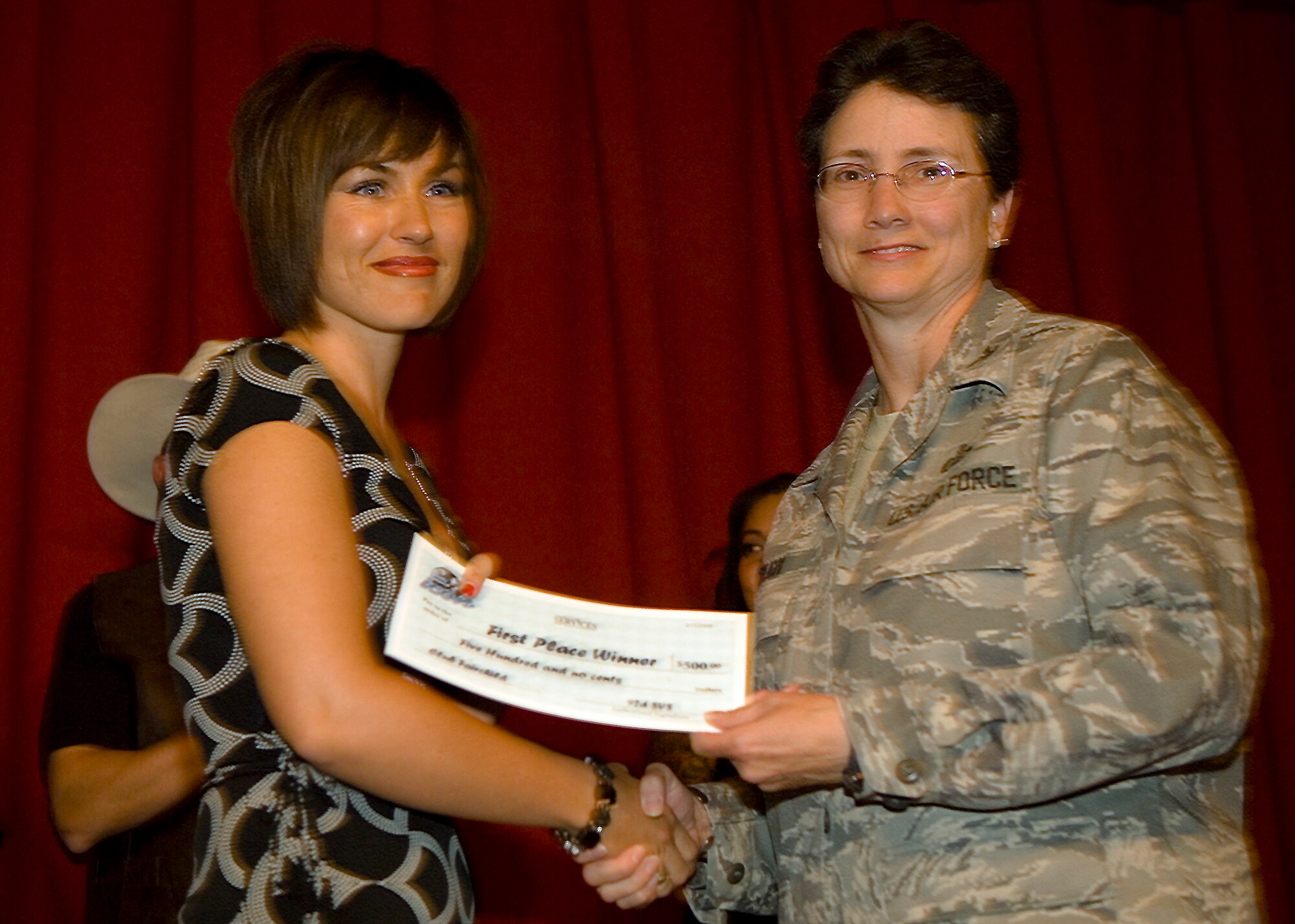 FAIRCHILD AIR FORCE BASE, Wash. – Airman 1st Class Johanna Brooks, 141st Air Refueling Wing, is the winner of the AMC Icon finalist round at Fairchild. Airman Brooks will be sent to Scott Air Force Base, Ill., where she will compete against all other AMC Icon finalists from bases throughout the command. She sang the Alicia Keys song ‘If I ain’t got you’ for the win during the competition. (U.S. Air Force / courtesy photo)