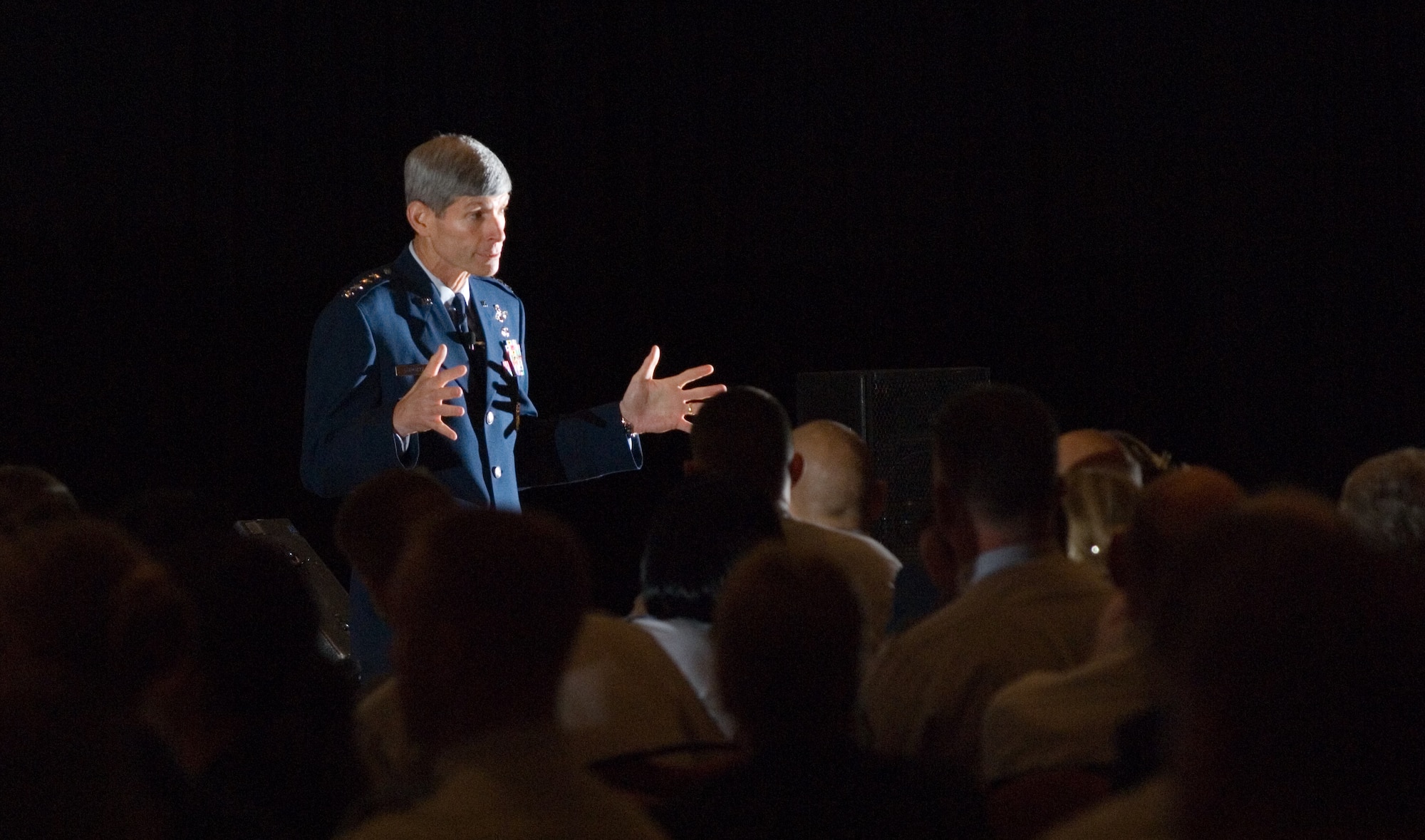 Gen. Norton Schwartz, Air Force chief of staff, was the keynote speaker Aug. 25 at the Air Force Sergeants Association's annual Professional Airmen's Conference and International Convention in San Antonio. General Schwartz discussed the importance of noncommissioned officer leadership and goals and objectives to remedy problems in today's Air Force. (U.S. Air Force photo/Lance Cheung)