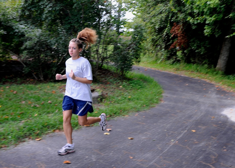 Airman 1st Class Audrey Sarver is fit to fight. 