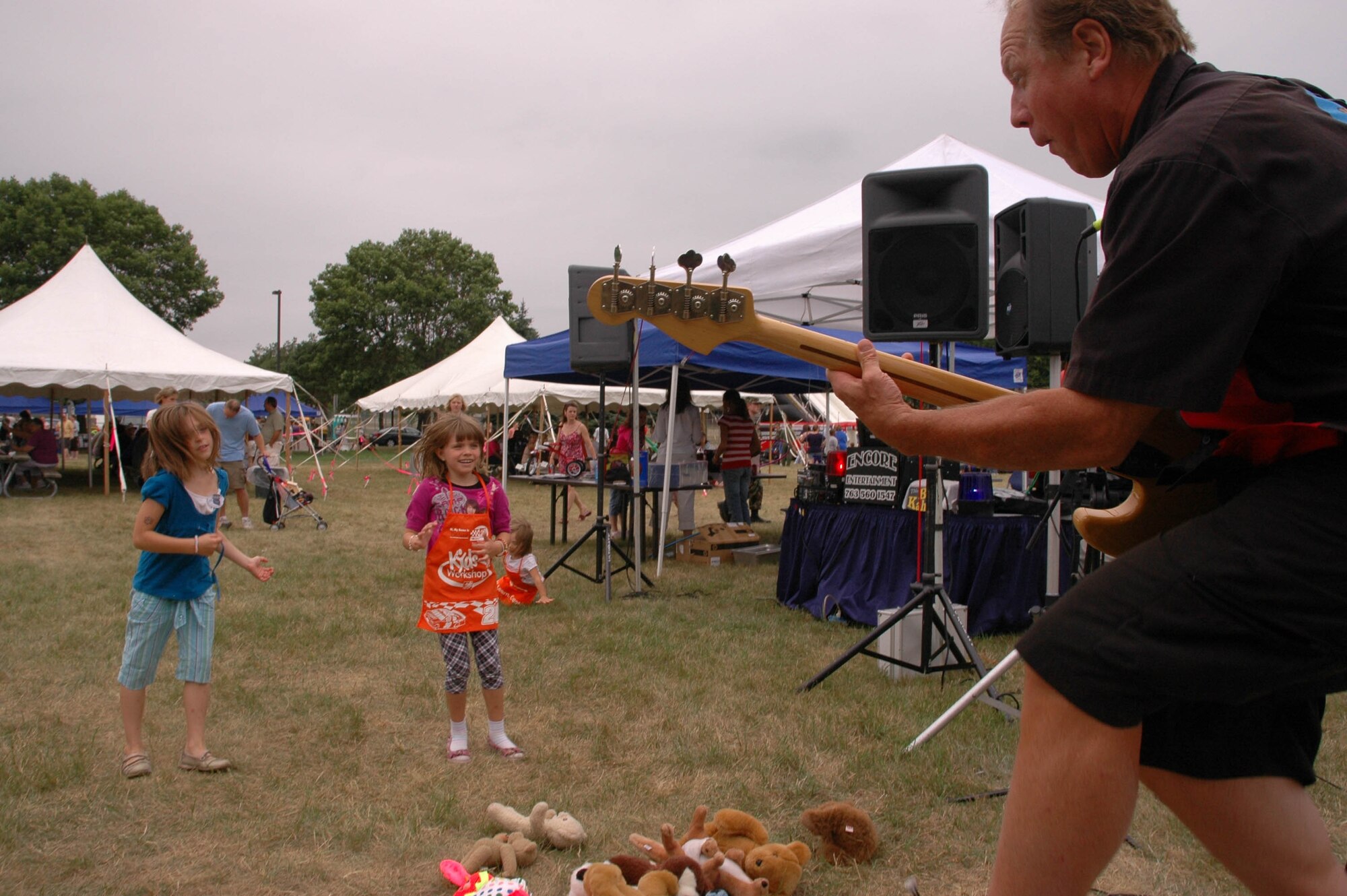 The Teddy Bear Band entertains reservist's children at the 934th Airlift Wing Family Day August 4.  More than 2000 people attended the annual event which provides information, entertainment and food for Reserve families. (Air Force Photo/Tech. Sgt. Jeff Williams)