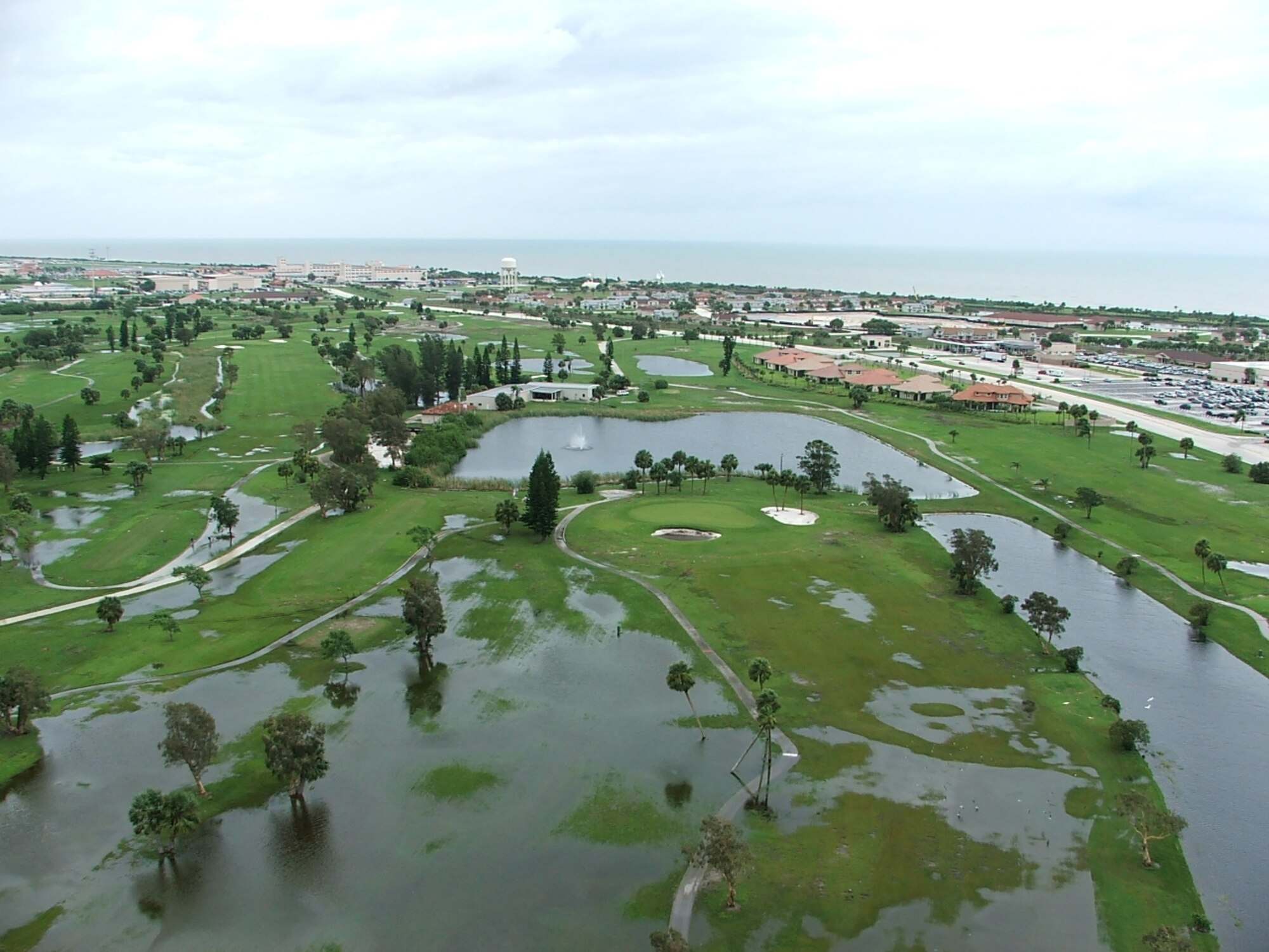 The Manatee Cove Golf Course took on a lot of water but it opened for business the following Thursday. "The course dried out better than we could have imagined," said Jody Clor, golf course manager. (U.S. Air Force photo by Bill Lutter)