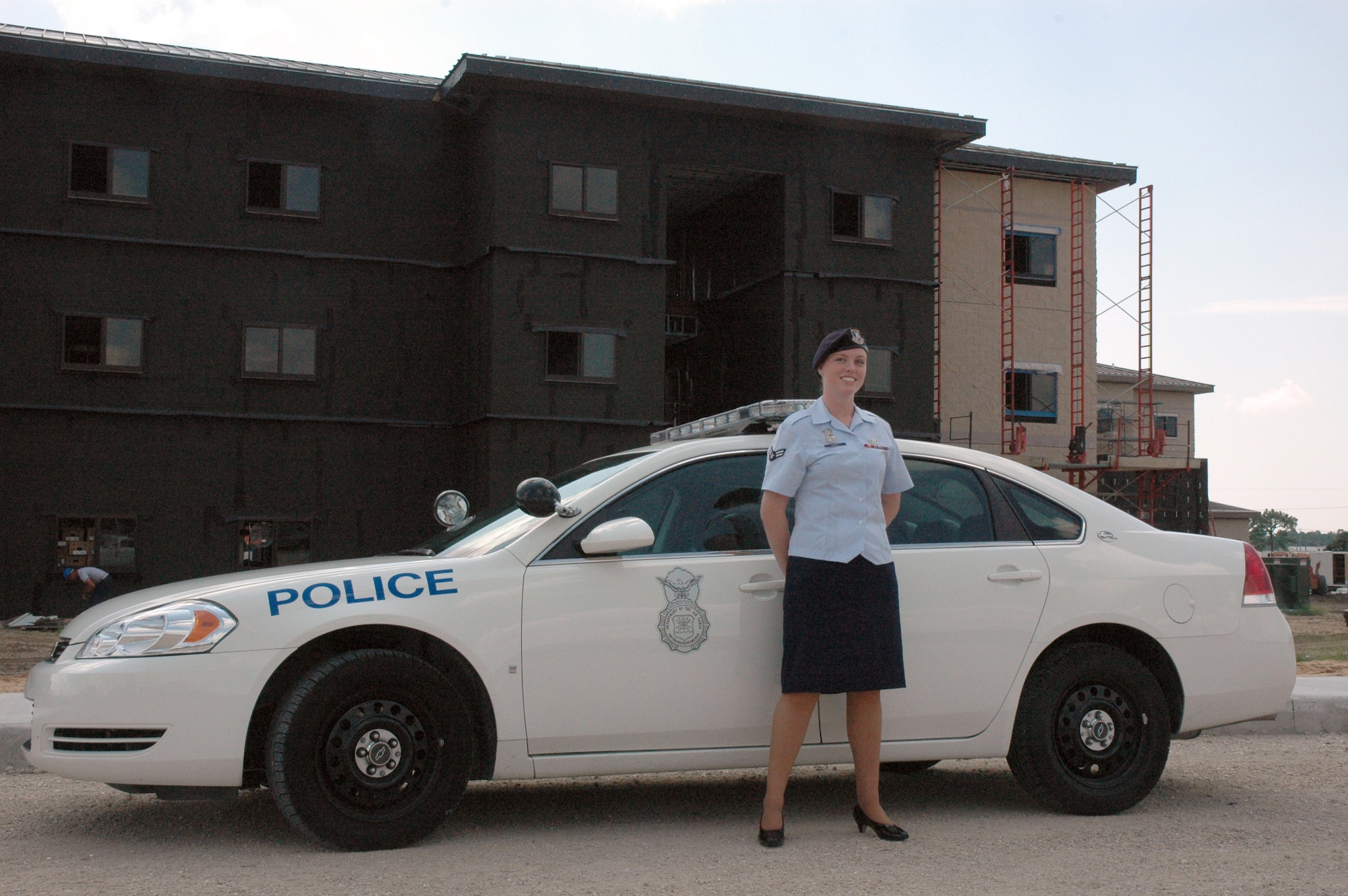 Airman 1st Class Sarah Gamez, 96th Security Forces Squadron, along with other officers assigned to the squadron are slated to move into the new dorms Spring 2009. (U.S. Air Force photo/Staff Sgt. Stacia Zachary)