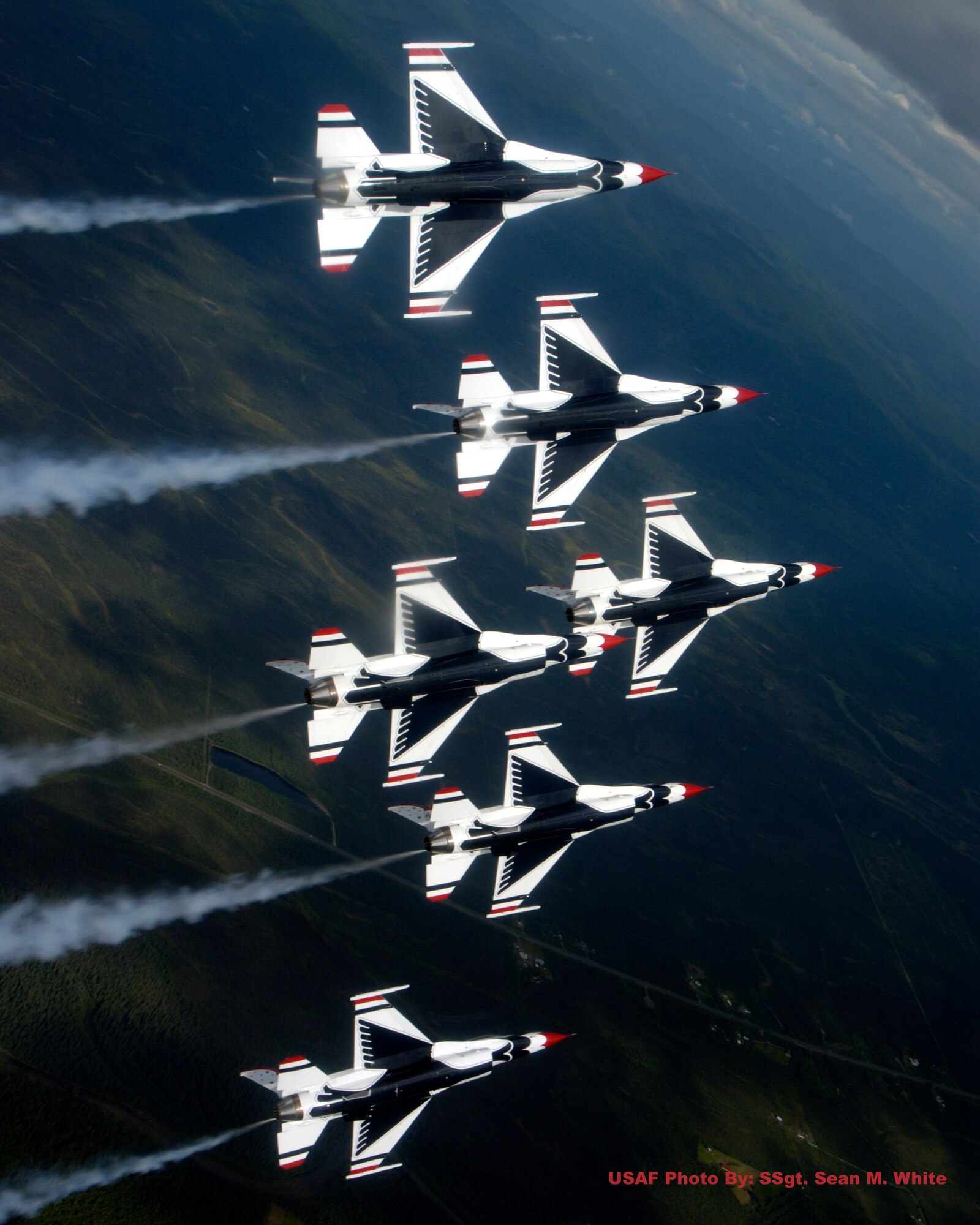 The U.S. Air Force Thunderbirds are set to perform at The Great New England Air Show at Westover ARB, Sept. 6-7.  The aerial demonstration team flies the F-16C fighter jet.  Also to be featured during the air show is the U.S. Navy's F-18 aerial demonstration team, The U.S. Air Force Academy's Glider team, the U.S. Army's Golden Knights Parachute team as well as fly overs by various other aircraft.  The air show is free and open to the public.  Gates open at 9:00 a.m. both Saturday and Sunday.      