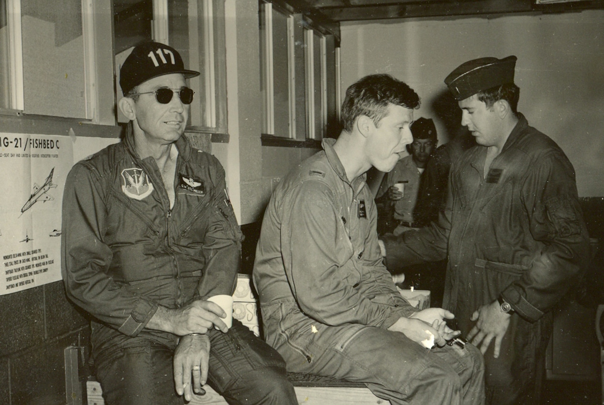 On Dec. 21, 1972, Capt Armour (center) along with his weapons systems officer, 2nd Lt. Jack Chapman, were forced to eject from their B-57G bomber shortly after takeoff.