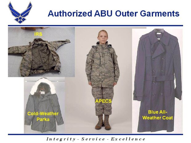 Authorized ABU outer garments