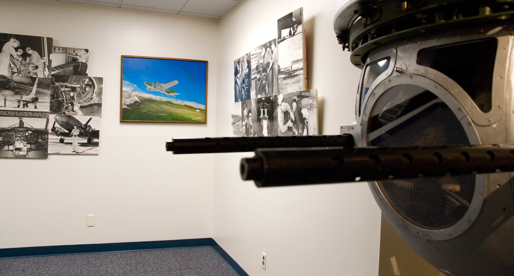 The “Gunner’s Alley” exhibit, complete with the ball turret from a B-17 Flying Fortress, occupies a section in the original museum. When completed, the displays will honor enlisted members who served as aircraft gunners during World War II, the Korean War, the Vietnam War, Desert Storm and the current conflicts. (Air Force photo by Jamie Pitcher)