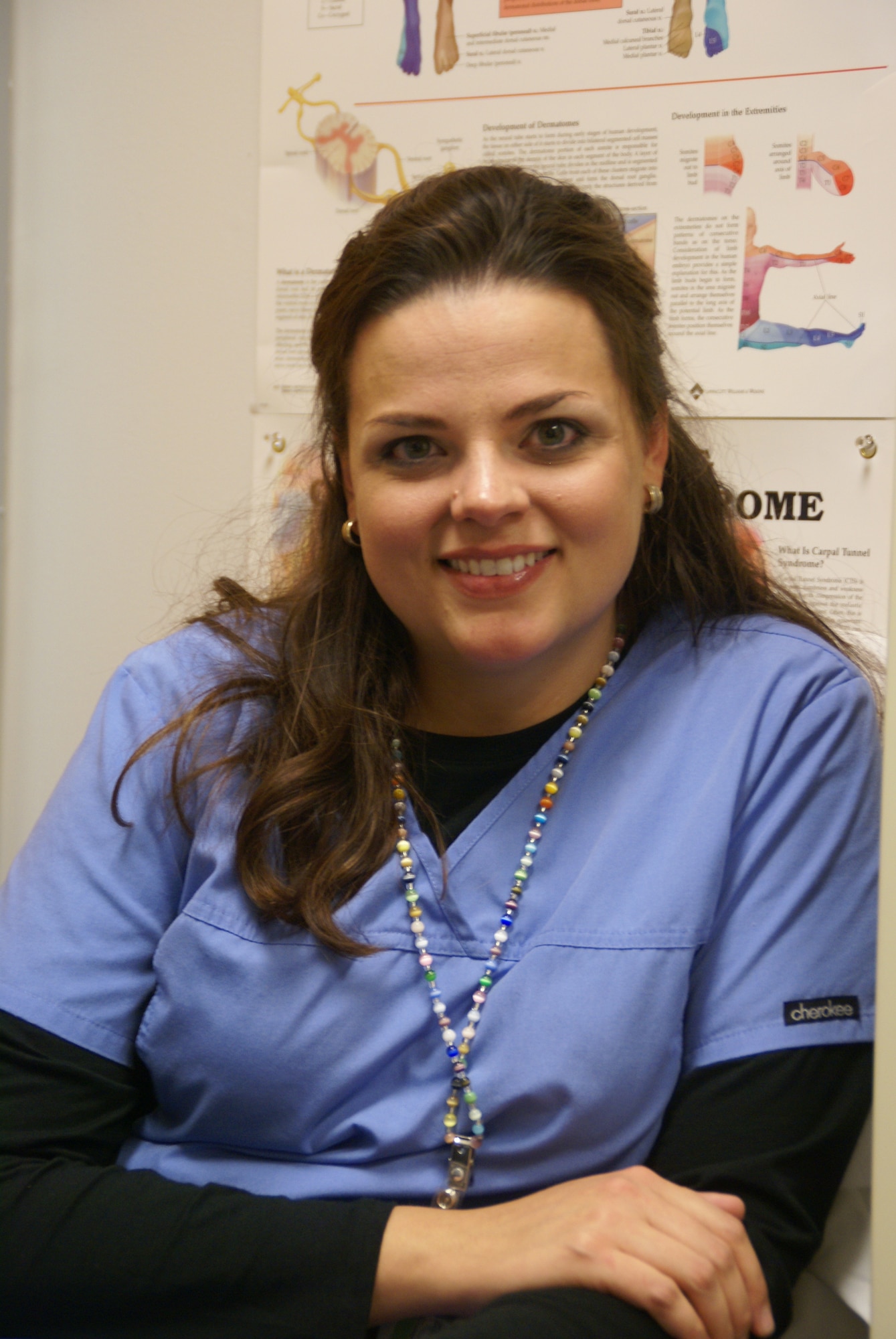 Jessica McNeese has been the nurse practioner at Arnold's Medical Aid Station's contractor clinic since April. (Photo by Philip Lorenz III)