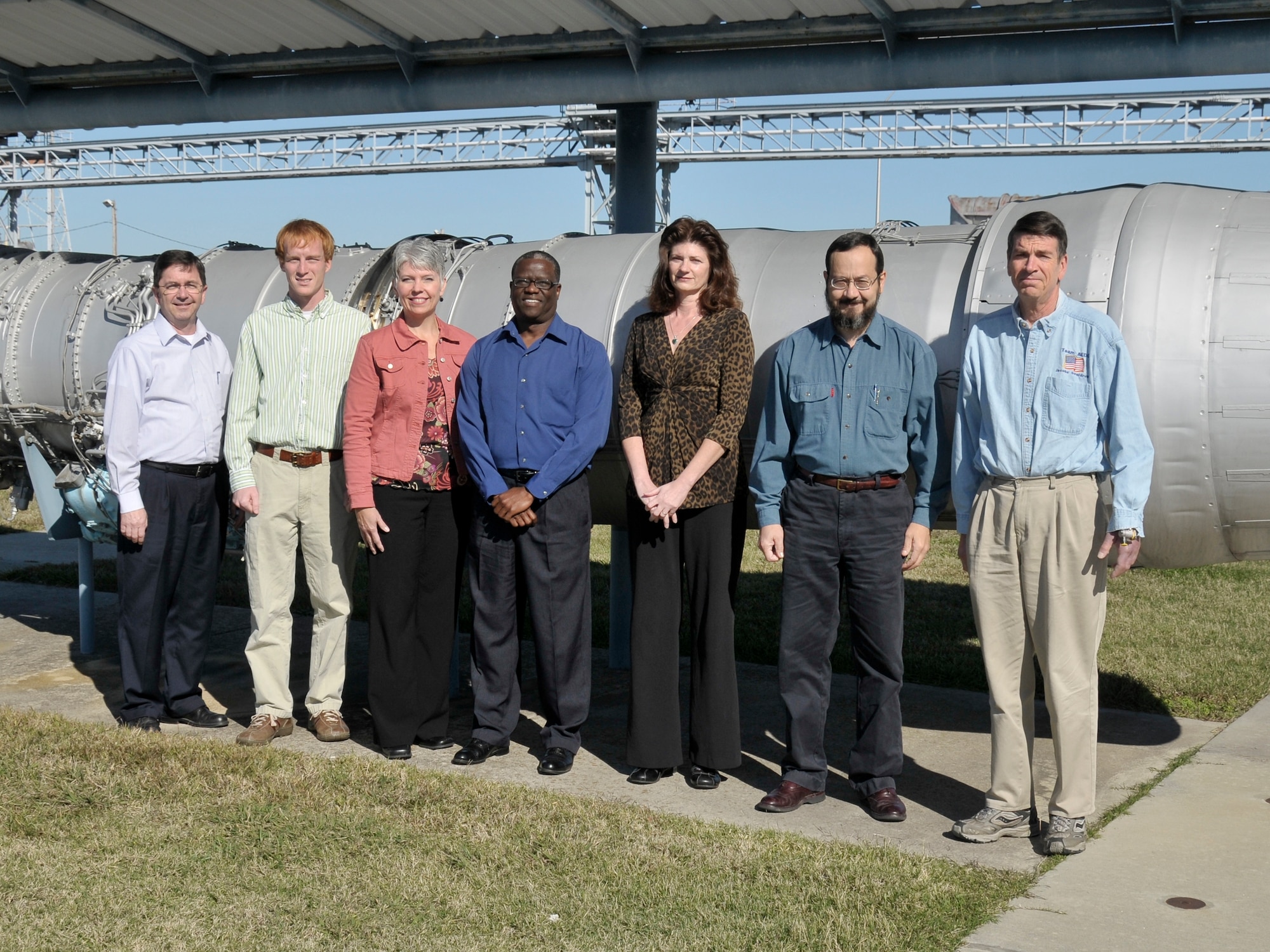 The second Billy J. Griffith award was given to a team comprised of (from left) Mark Chappell, Andy Escue, Keely Beale, Tommie Heard, Ruth Clowers, Stephen Savelle  and Woody Dorrell. (Photo by Rick Goodfriend)