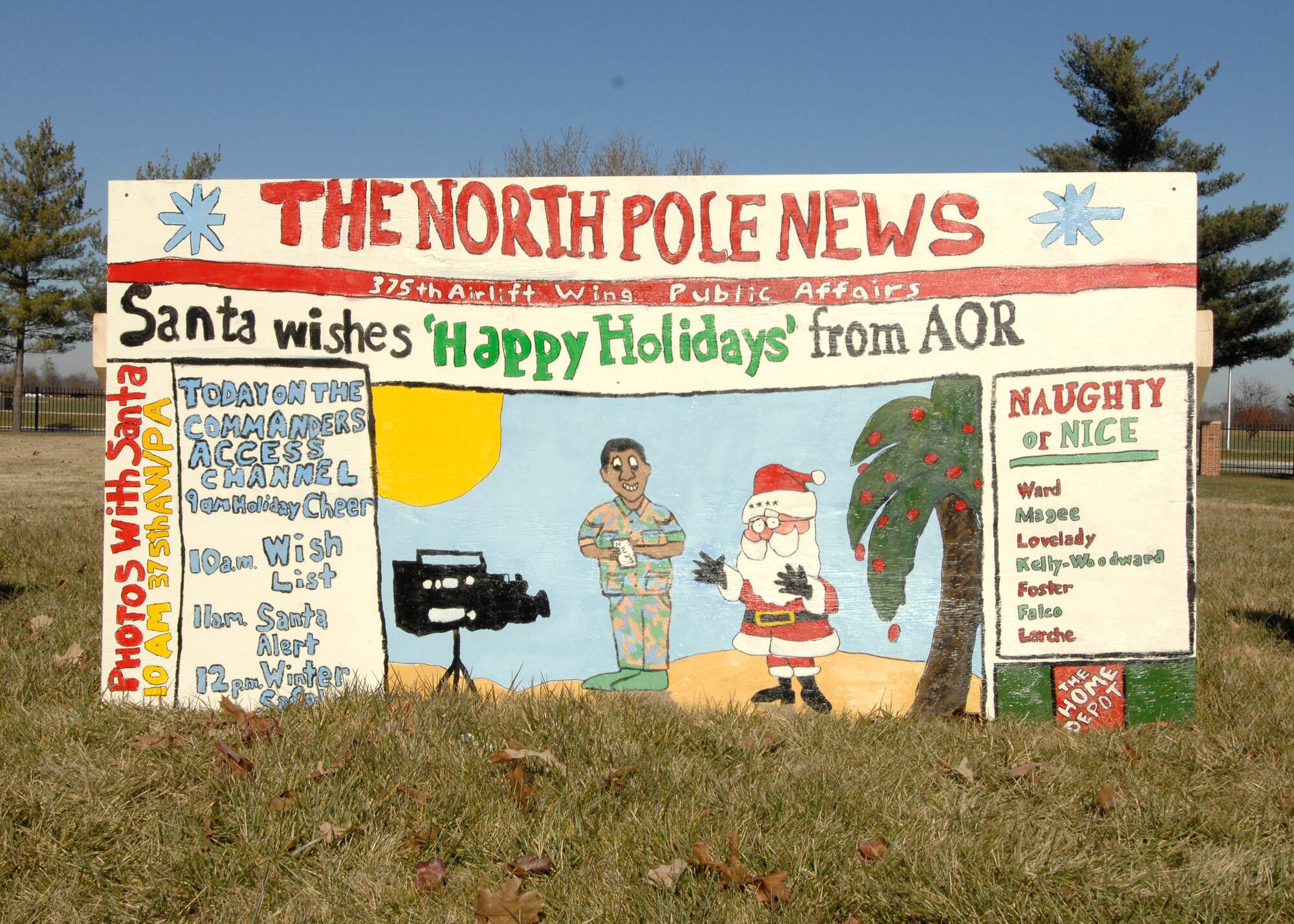 Lifesize greeting cards were created by various units throughout Scott. The first, second and third place winners will recieve 375th Services Bucks toward their Holiday parties. Cards are displayed at the Scott Club. Votes for cards can be made at www.375thservices.com.

(U.S. Air Force photo/Tech. Sgt. Michelle Larche)