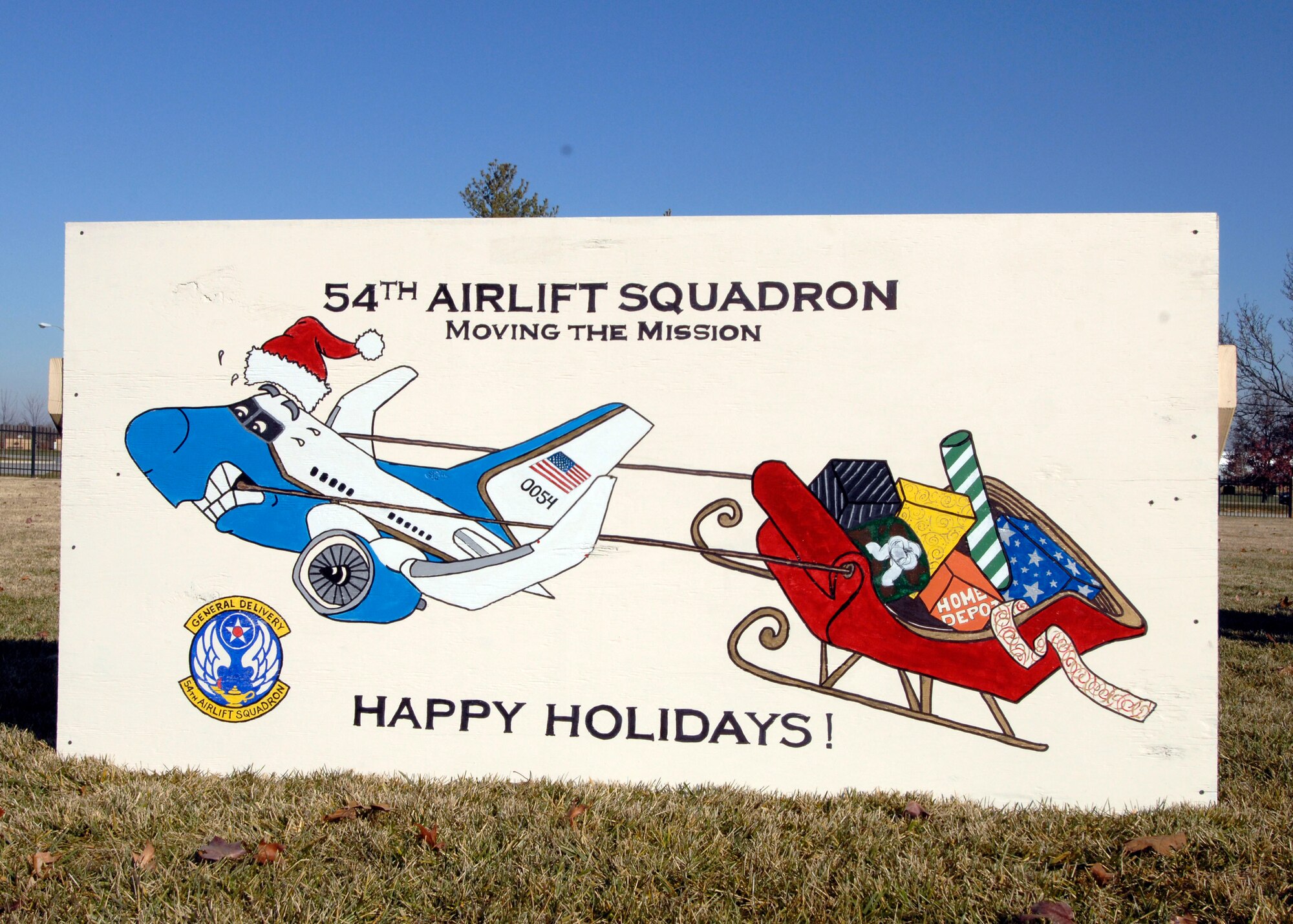 Lifesize greeting cards were created by various units throughout Scott. The first, second and third place winners will recieve 375th Services Bucks toward their Holiday parties. Cards are displayed at the Scott Club. Votes for cards can be made at www.375thservices.com.

(U.S. Air Force photo/Tech. Sgt. Michelle Larche)