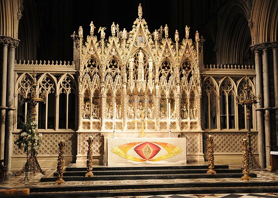 A view of the Victorian high-altar reredos, at the Ely Cathedral Nov. 26, 2008, in Ely England. Guided tours around the Cathedral are available, please contact the help desk for more information at 01353 660344. (U.S. Air Force photo by Staff Sgt. Jerry Fleshman)