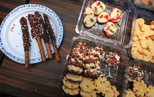 An example of some of the fare available as part of the Airman Holiday Cookie Drive. (photo by Tech. Sgt. Jeffrey Wolfe)