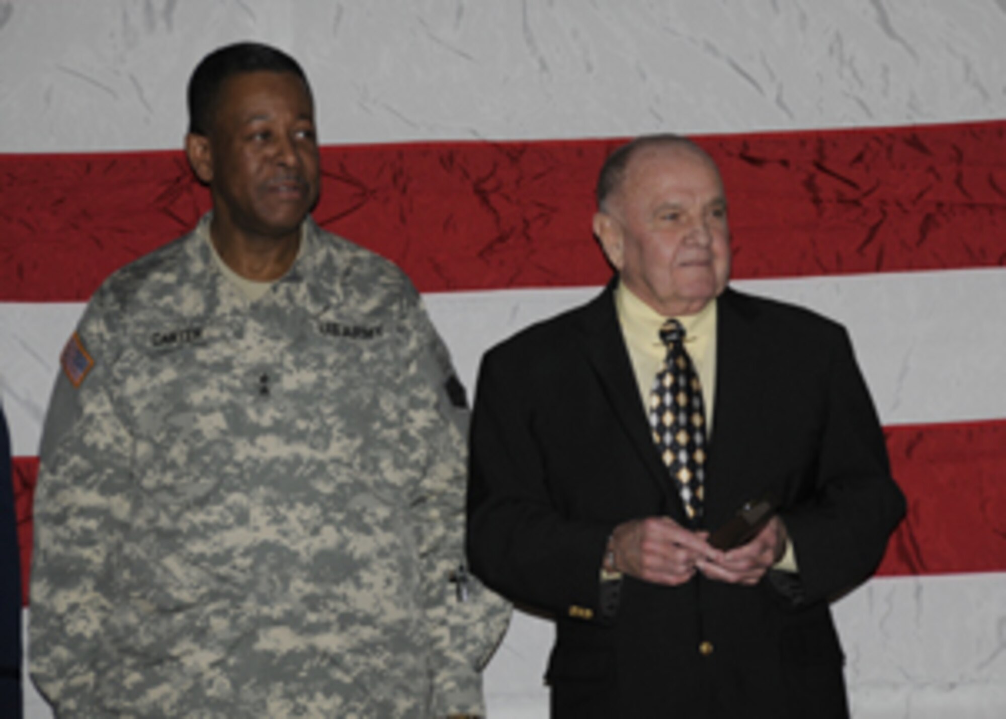 (L to R) Maj General Joseph Carter, Maj General George Keefe