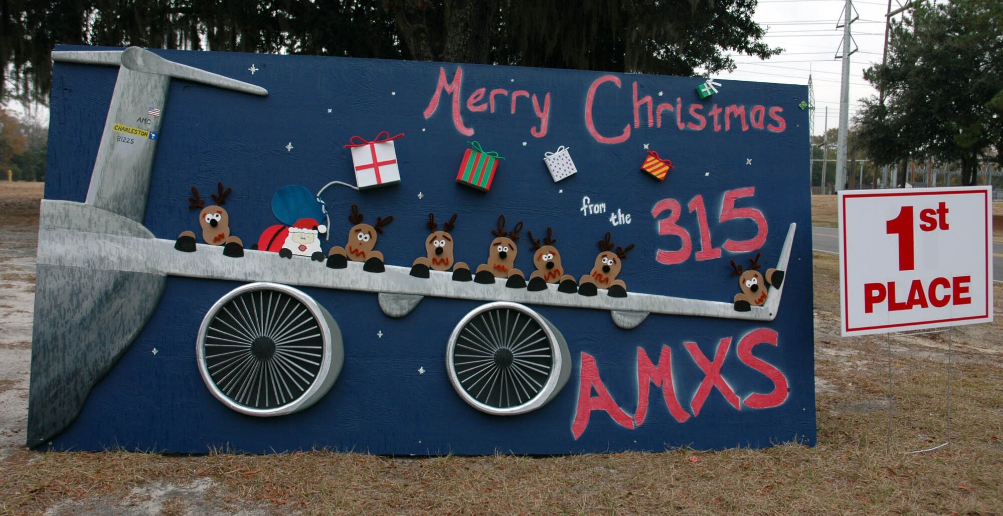 315th Mission Support Squadron won third place in the Arts and Crafts Center annual Christmas card contest, 2008