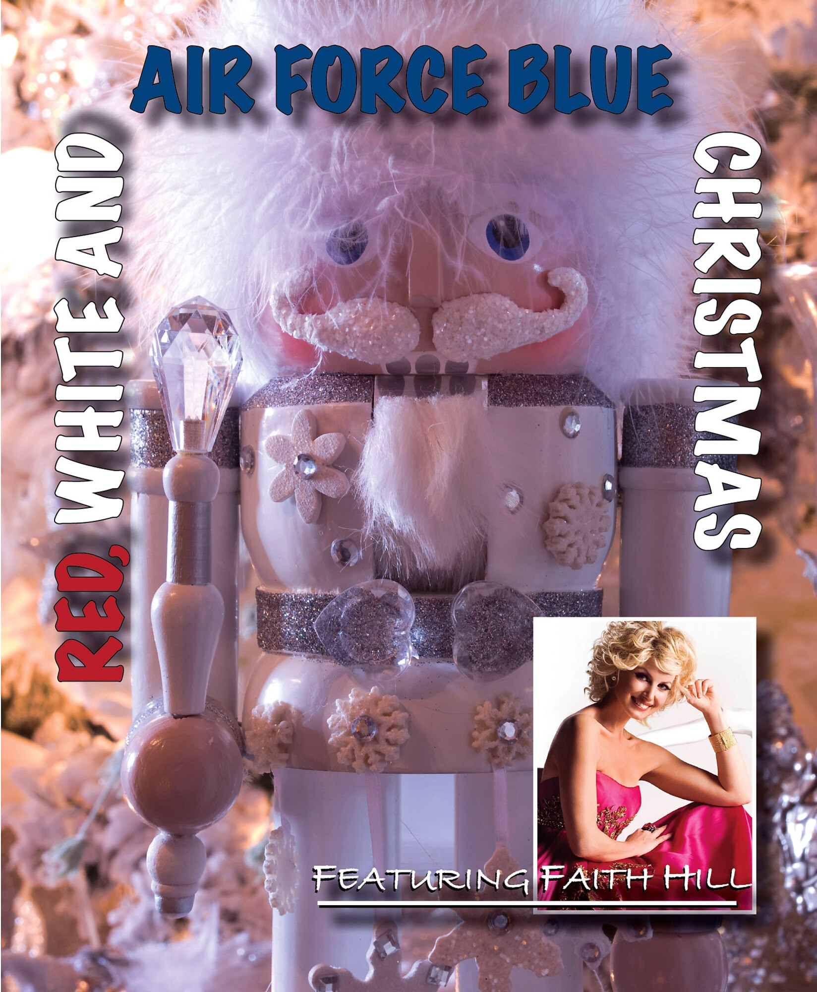 The 2008 "Red, White and Air Force Blue Christmas" radio special is a collaboration between country music star Faith Hill and Air Force Recruiting Service produced to assist country music radio station program directors. The one-hour radio special features an in-depth interview with Mrs. Hill as well as a selection of holiday favorites from her newly released "Joy to the World." (U.S. Air Force illustration/Ronn Linn)