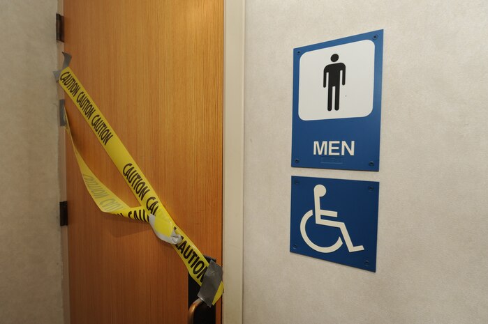 On-going locker room renovation at the Nellis Air Force Base Sports and Fitness Center continues on schedule, Dec. 8.  
(U.S. Air Force Photo by Airman 1st Class Stephanie Rubi)