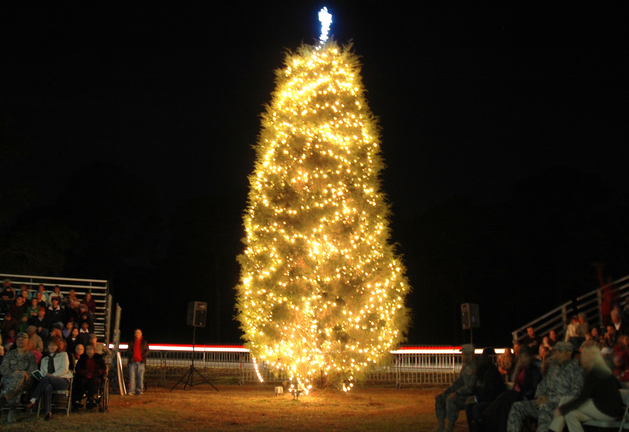 EGLIN AIR FORCE BASE, Fla. -- Team Eglin celebrated together in anticipation of the upcoming holiday season with christmas carols, cookies, cocoa, and of course the opportunity for to sit on Santa's lap and tell him how good you've been. (U.S. Air Force photo/ Airman 1st Class Anthony Jennings)