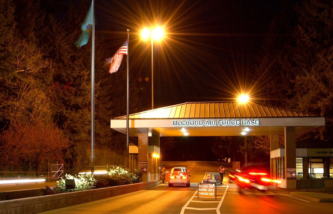 Starting in January, more gates will be open on the primary Reserve drill weekend at McChord Air Force Base, Wash., to improve the flow of traffic during peak hours. (U.S. Air Force photo/Abner Guzman)