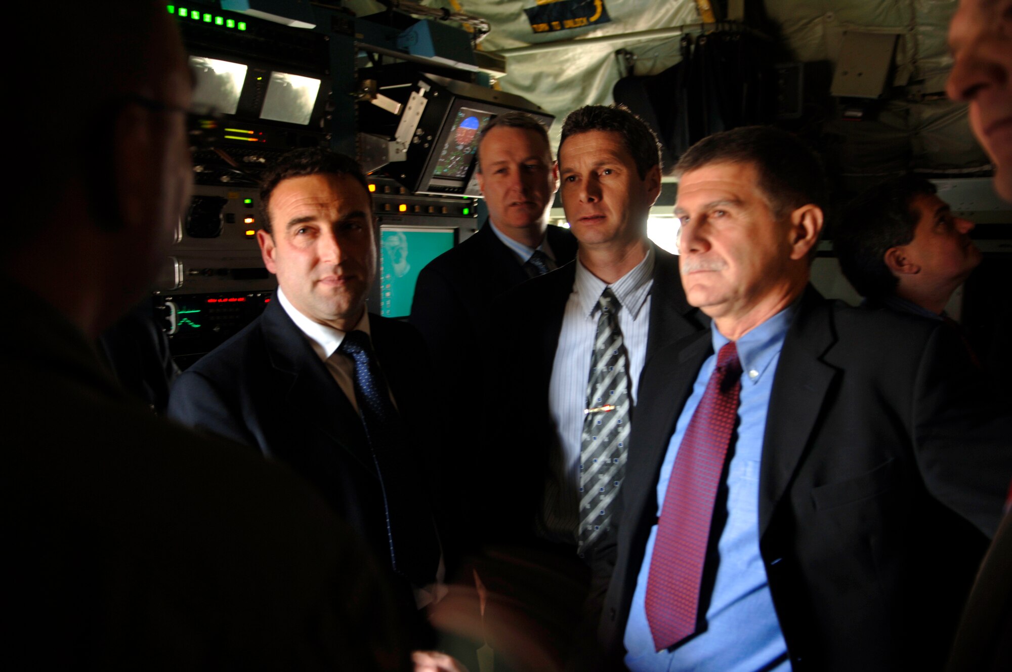 HURLBURT FIELD, Fla. – The 193rd Special Operations Squadron provides NATO members a tour of the EC-130J capabilities during the NATO Joint Senior Psychological Operations Strategic Communication Conference (JSPOC) here, Dec. 2, 2008. The 21st Annual NATO JSPOC conference discusses challenges inherent in NATO's roles and missions to discover new approaches in leveraging PSYOPS against asymmetric threat and was held at the Air Force Special Operations School. The EC-130J is assigned to 193rd Special Operation Squadron, Middletown, PA Air National Guard. (U.S. Air Force photo/Senior Airman Sheila DeVera) (RELEASED)