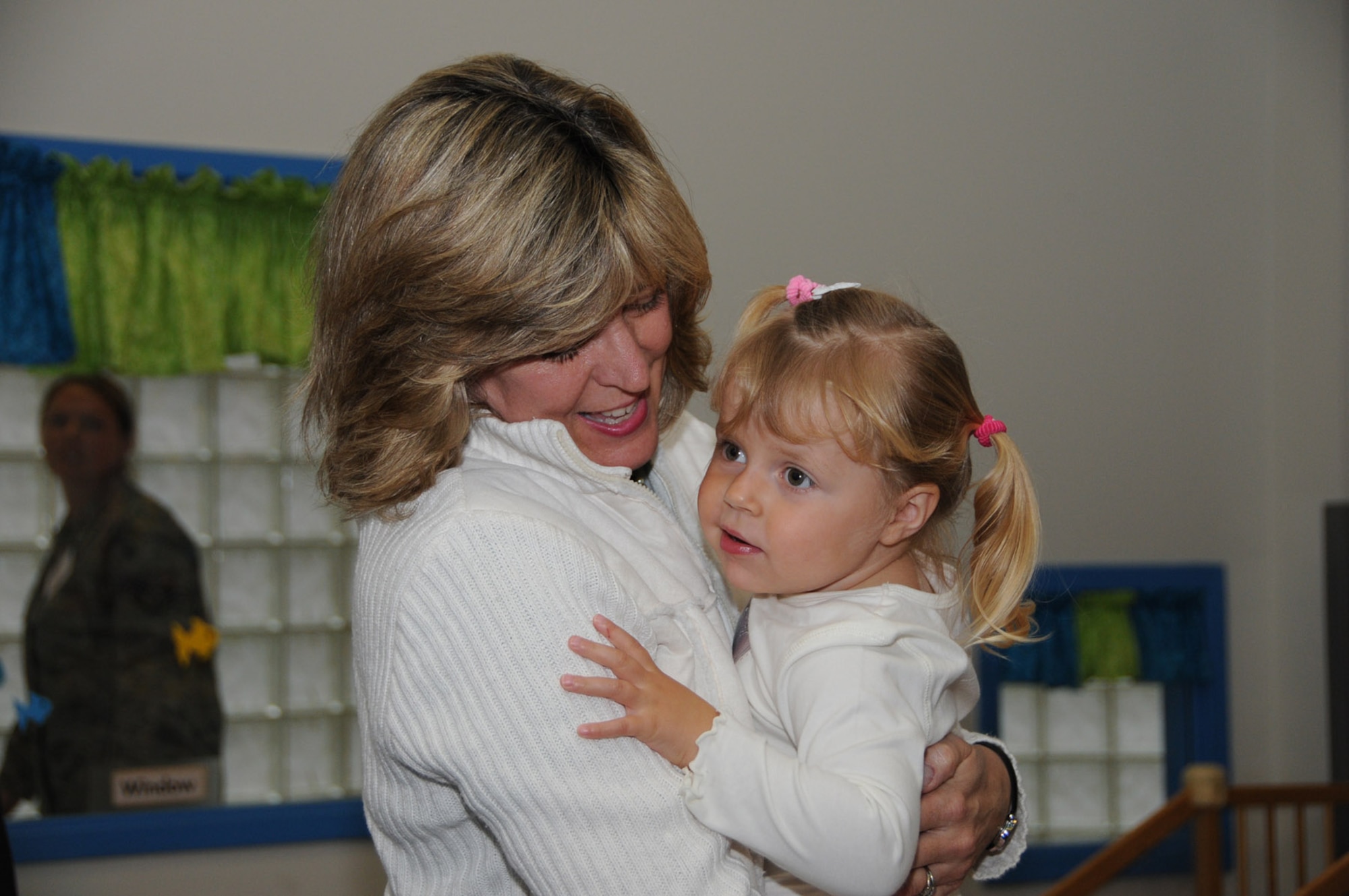 “Grammy” and Kiera  (U.S. Air Force photo by Kemberly Groue)