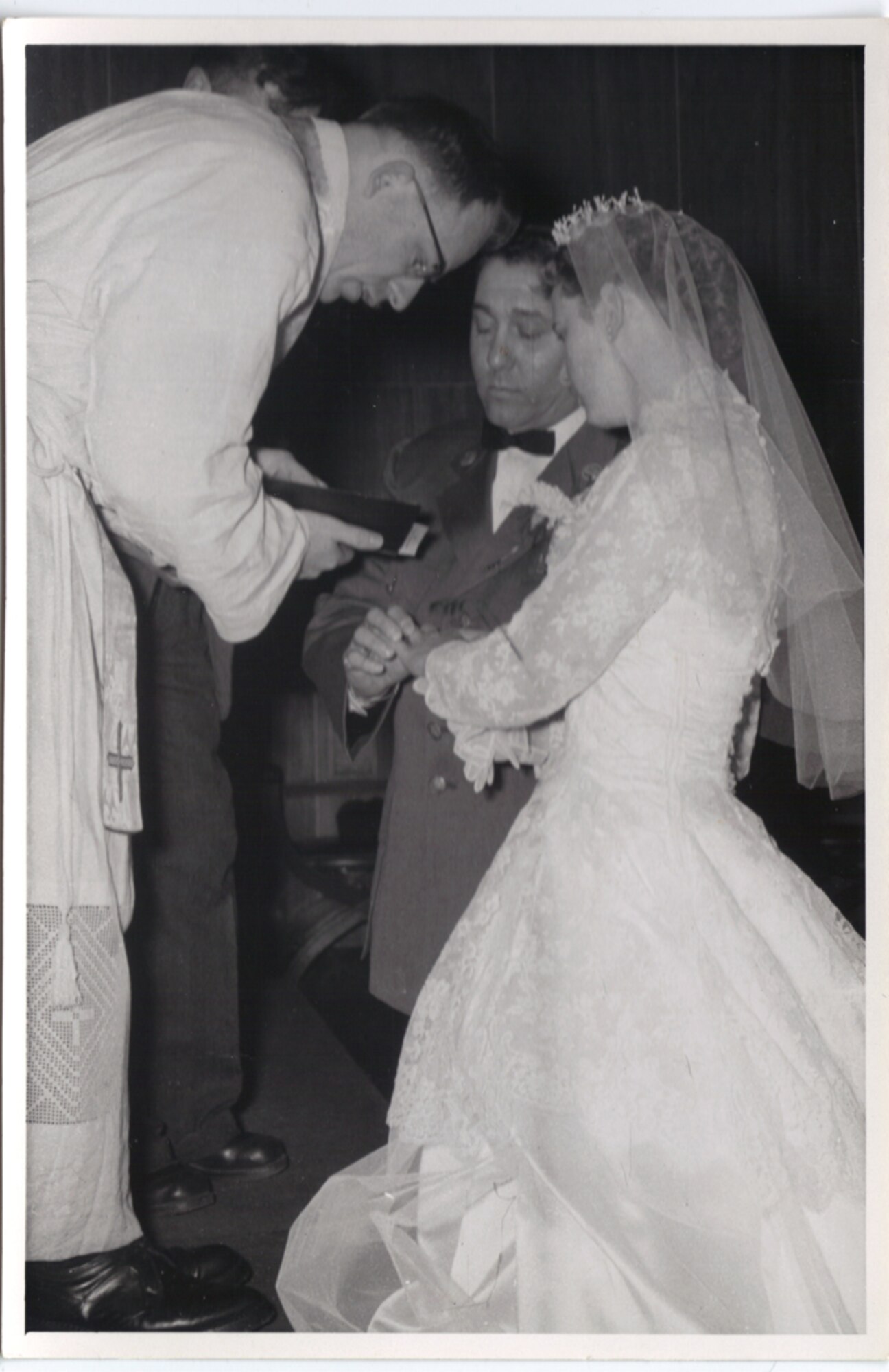 Sergeant Zaso and his bride, Gisele, on their wedding
day, Dec. 22, 1956. (Courtesy Photo)