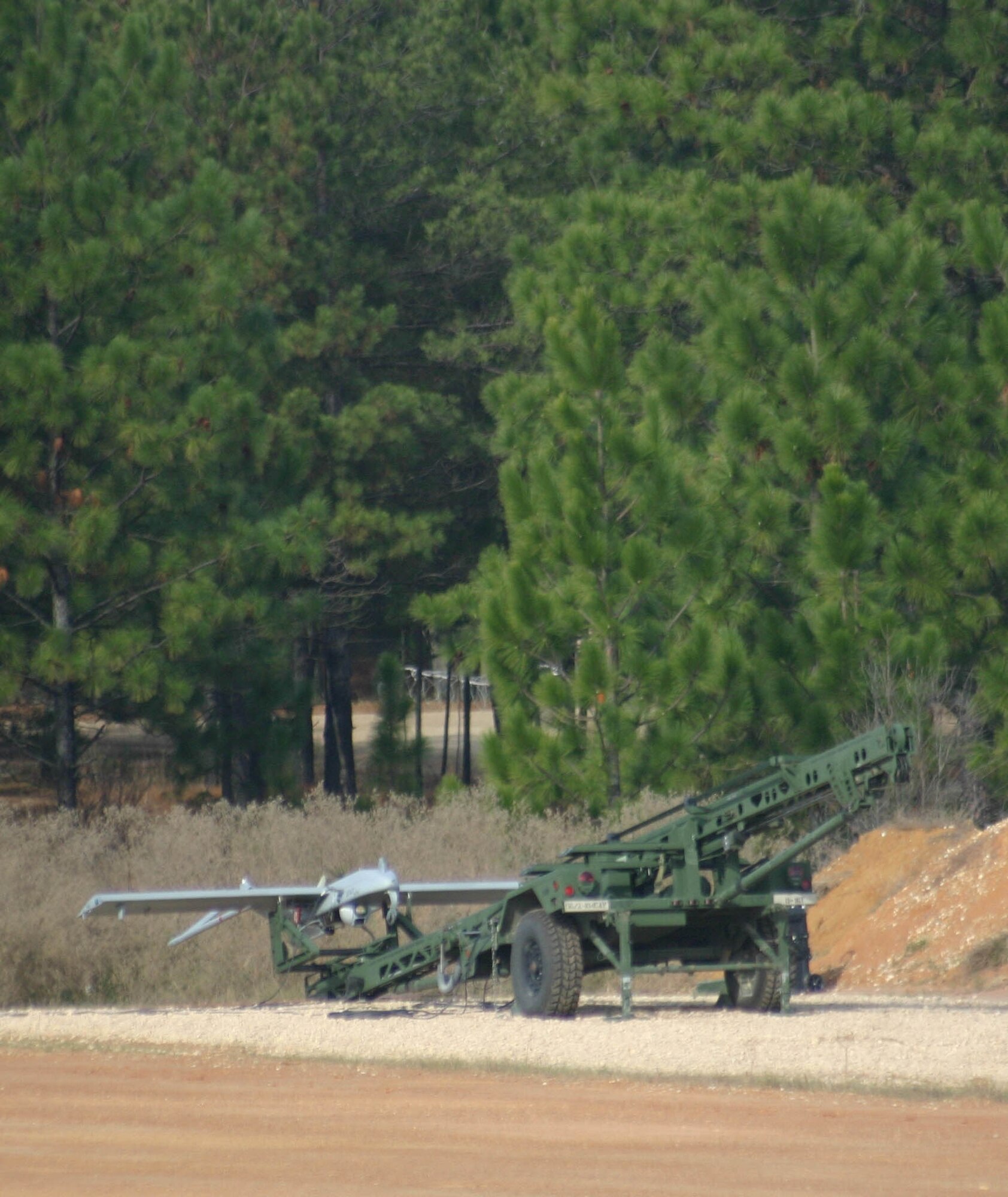 FORT POLK, La. -- A Shadow UAS prepares to launch to support joint training by the 56th SBCT, Pennsylvania National Guard. (U.S. Air Force/Casey Bain)