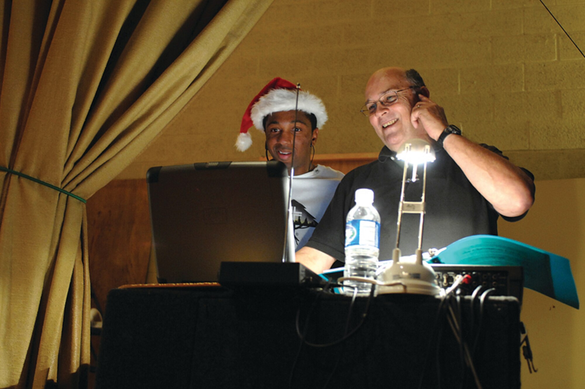 Members of the Luke Experience, a base performance group, put on a Christmas show, Luke Christmas Carol this week at the base theater.