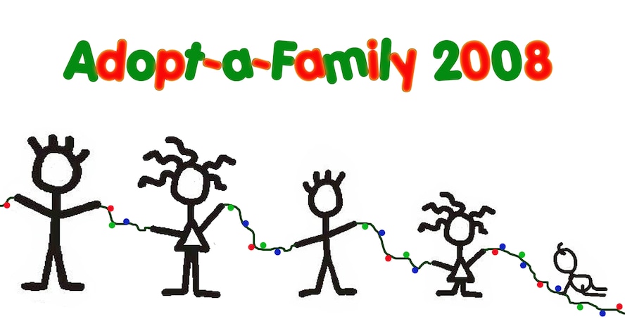 MOODY AIR FORCE BASE, Ga. --  The Adopt-a-Family program is a base-wide outreach program that provides more than 60 underprivileged children and families with gifts during the holiday season. For more than 30 years the Chapel has been sponsoring the program. (U.S. Air Force graphic by Senior Airman Gina Chiaverotti)