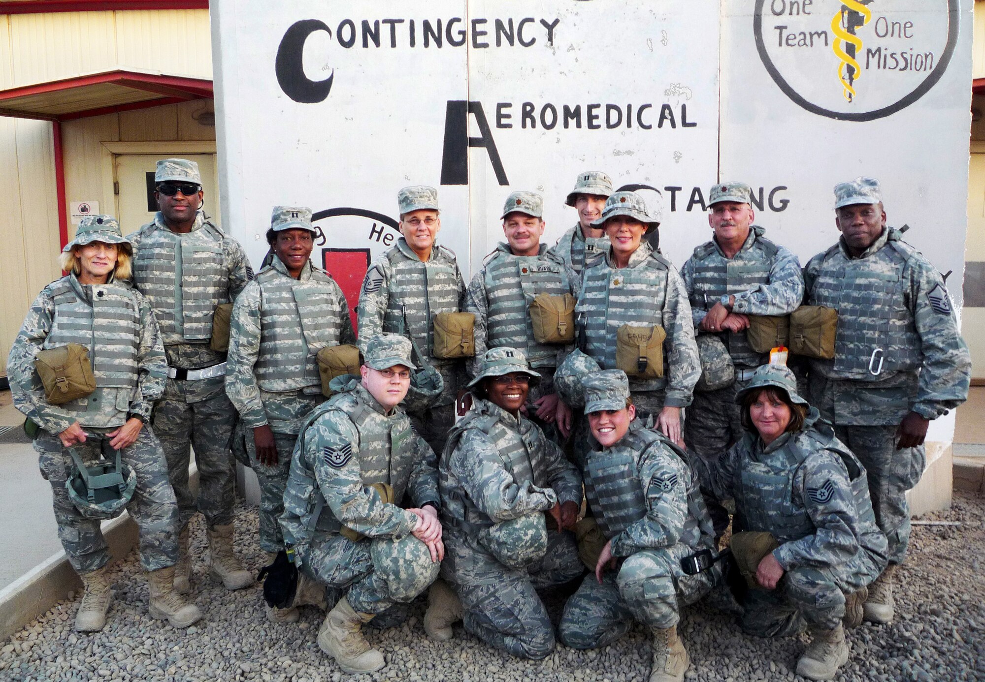 Members of the 920th Aeromedical Staging Squadron at Joint Base Balad, Iraq are responsible for providing care to wounded warriors coming straight from the battlefield. The group is deployed from its home at Patrick Air Force Base, Fla. (courtesy photo)