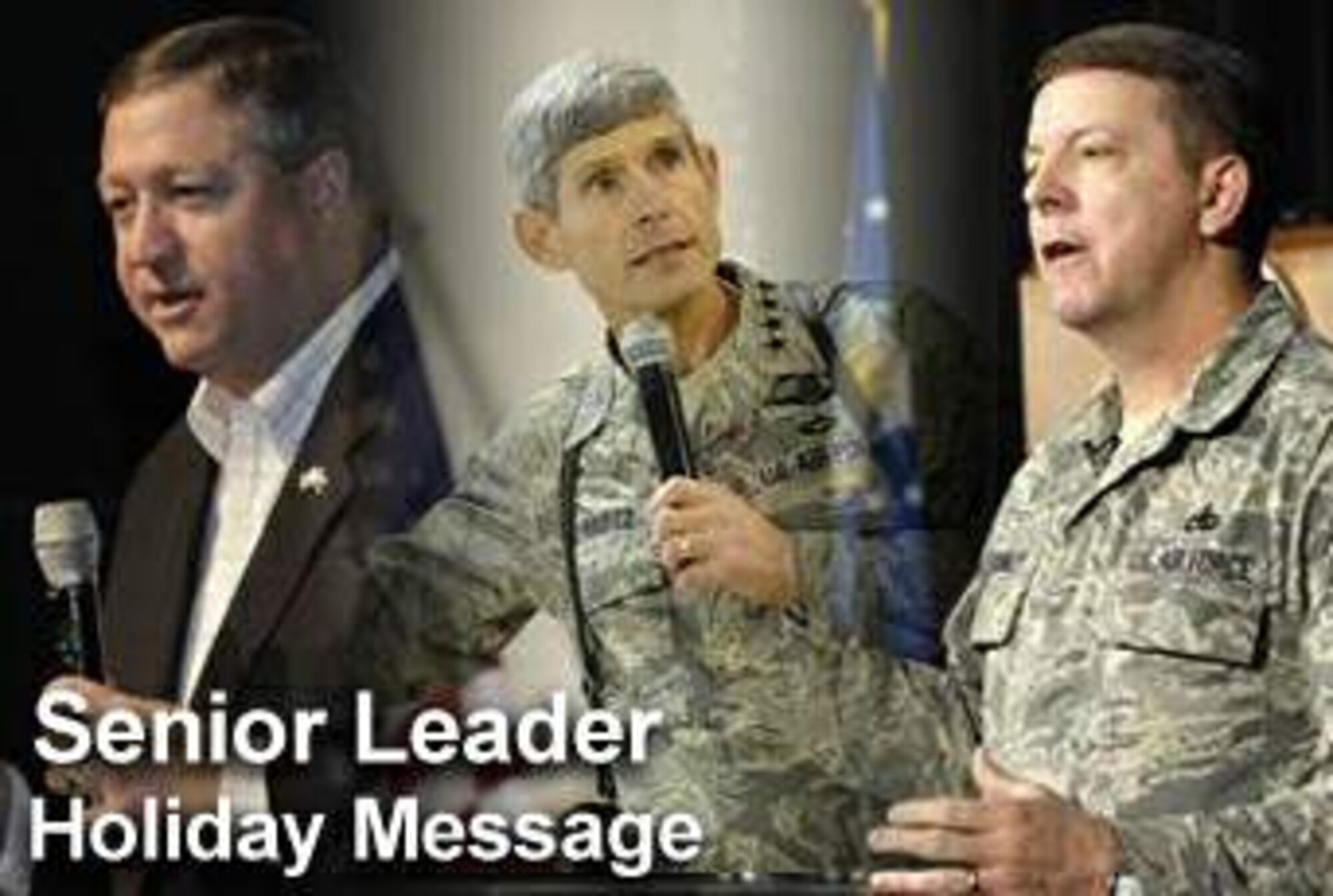 Secretary of the Air Force Michael B. Donley, Air Force Chief of Staff Norton A. Schwartz and Chief Master Sgt. of the Air Force Rodney J. McKinley send out holiday greetings to Airmen and their families. (U.S. Air Force photo illustration/Mike Carabajal)