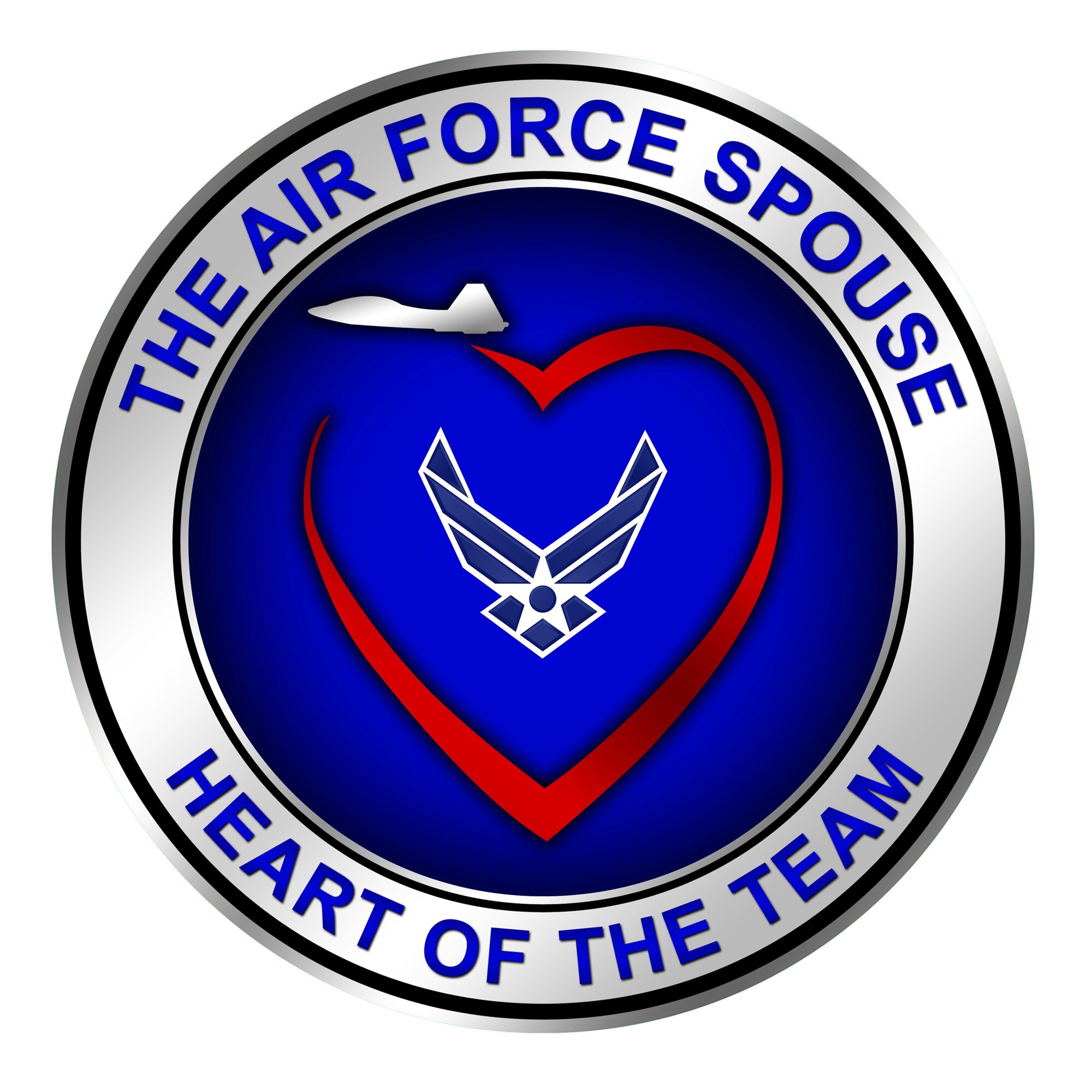 Air Force Spouse Logo (color). Image provided by SrA Edward Carr, Visual Information Specialist, 11WG/PAG. Image is 7x7 inches @ 300 ppi.