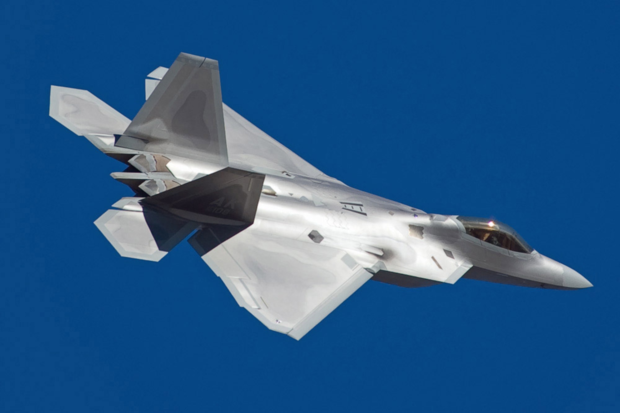 Air Force officials have scheduled to deploy two contingents of F-22A Raptors to the Pacific theater in January 2009 for approximately three months. Current plans call for 12 of the fighters to deploy to Kadena Air Base, Japan, from Langley Air Force Base, Va., and another 12 to deploy to Andersen Air Force Base, Guam, from Elmendorf Air Force Base, Alaska. The deployments support U.S. Pacific Command's theater security packages in the Western Pacific. (U.S. Air Force photo/Scott Wolfe)