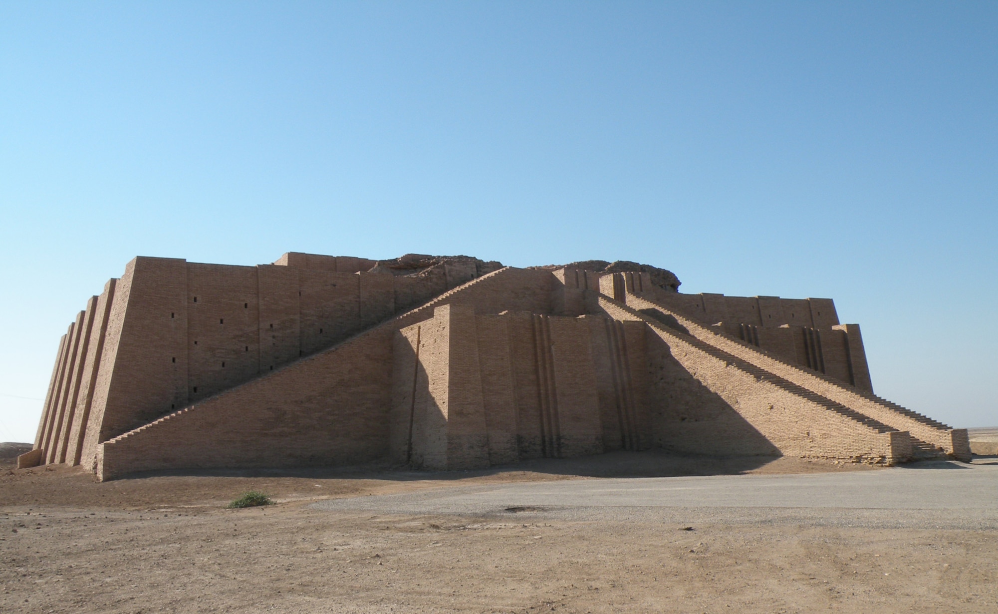 This ziggurat is a popular archeological site at the ancient city of Ur in Iraq. Staff Sgt. Scott Gaitley, 931st Air Refueling Group historian, recently visited the city while deployed to Iraq in support of Operation Iraqi Freedom. The earliest parts of the Bible describe Ur as the original home of Abraham. (Courtesy photo)                                