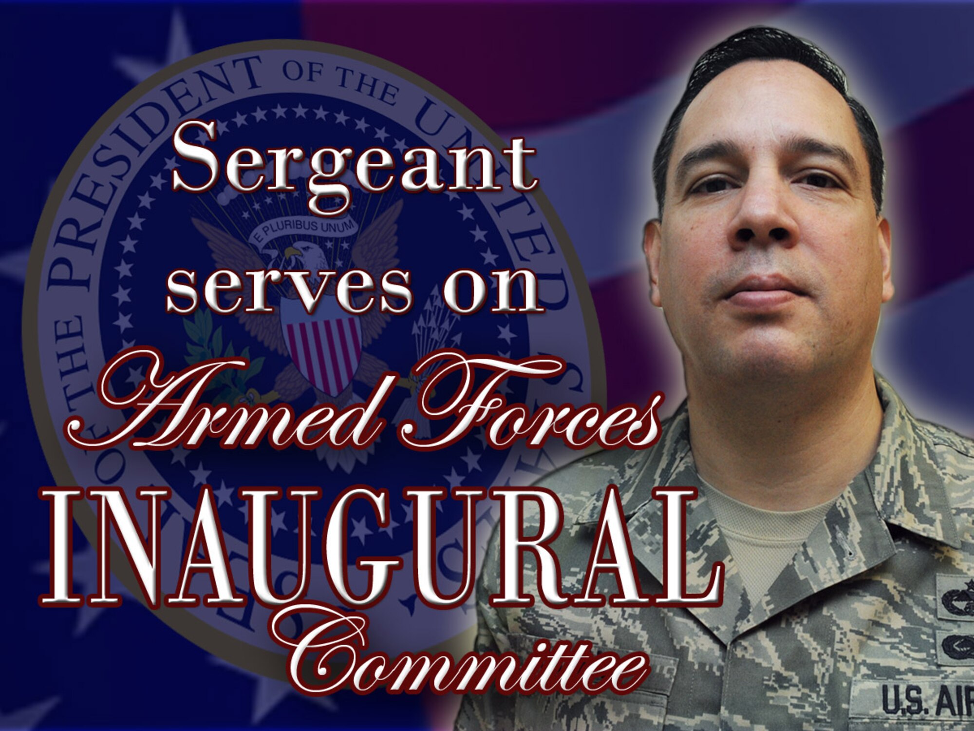 DOVER AIR FORCE BASE, Del. -- Tech. Sgt. Arthur Gauani, 512th Airlift Wing Safety Office representative, is deployed to Washington D.C., and serves as the ground safety manager for the Armed Forces Inaugural Committee there. The committee is a joint-service organization that coordinates all military ceremonial support during the 10-day period of the Presidential Inaugural Day ceremonies Jan. 15-24. (U.S. Air Force illustration/Capt. Marnee A.C. Losurdo) 