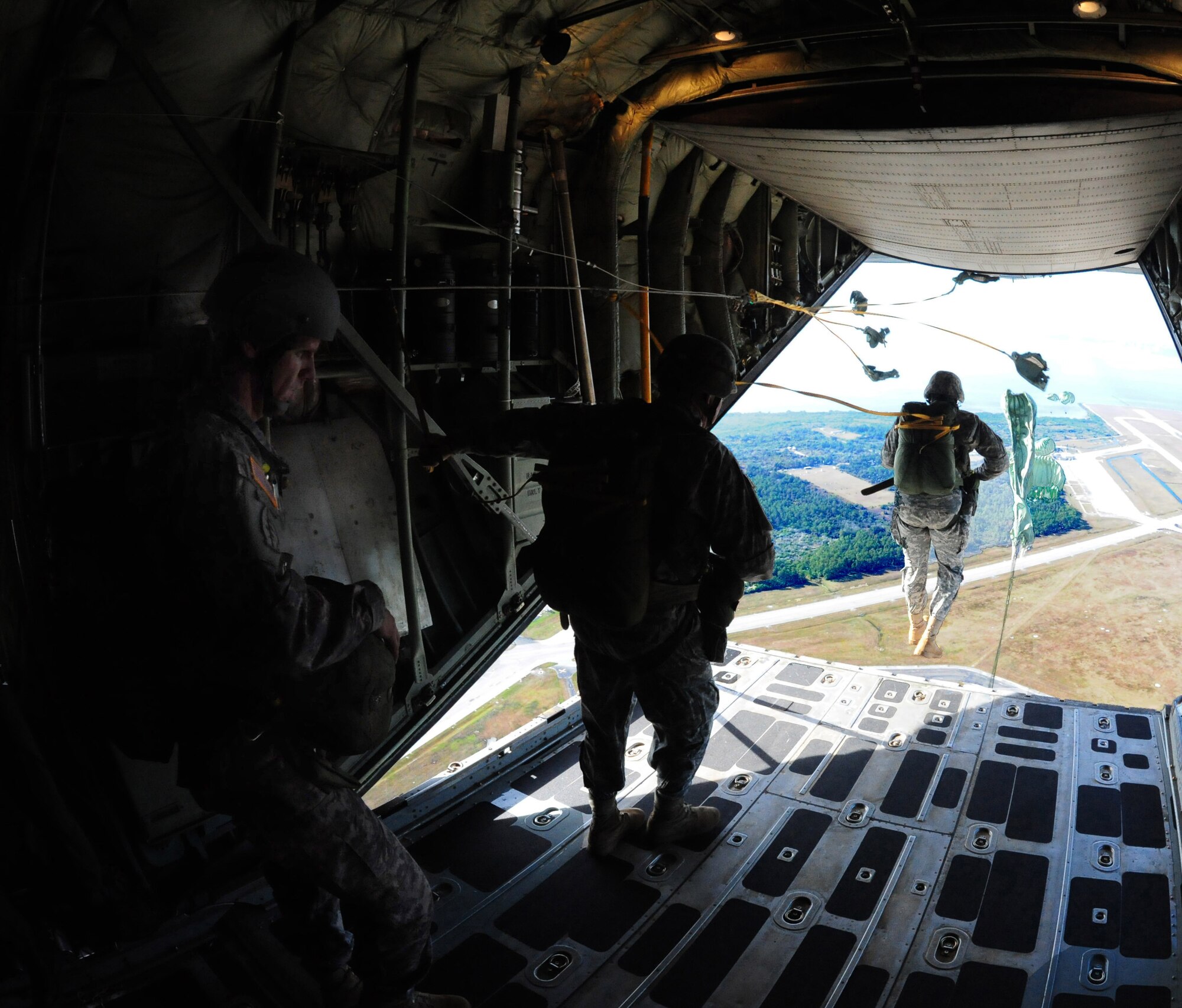 On Dec. 18, 196 Jumpers from SOCCENT, SOCOM, JSCE, CENTCOM, SOCSOUTH and the 20th Special Forces Group donated toys to benefit the USMC Reserve Center's Toys for Tots drive here. "Operation Toy Drop” jumpers donated toys in order to manifest for this jump from a C-130 at 10,000 feet. During the 59 years of the United States Marine Corps Reserve Toys for Tots Program, Marines have distributed more than 370 million toys to more than 173 million needy children. This charitable endeavor has made U.S. Marines the unchallenged leaders in looking after less fortunate children at Christmas. Over its 16 year life span, the Marine Toys for Tots Foundation has supplemented local toy collections with more than 70.2 million toys valued at more than $387 million and provided promotion and support materials valued at over $4.7 million. (U.S. Air Force photo by Staff Sgt. Ronnie Hill) 