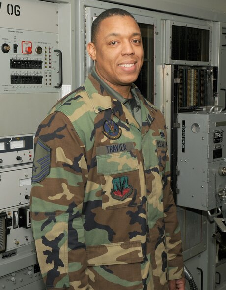 DYESS AIR FORCE BASE, Texas --  Master Sgt. Kevin Travier, 7th Component Maintenance Squadron DAV Assistant Section Chief, was promoted to master sergeant Dec. 22 through the Stripes for Exceptional Performers program. The Air Force Chief of Staff approves a very limited number (lesser of 422 stripes or 2 percent of projected WAPS promotions to grade E-5, E-6 and E-7) of allocations for a STEP promotion, according to the Military Professional Development Center. (U.S. Air Force photo/Staff Sgt. Connor Estes)