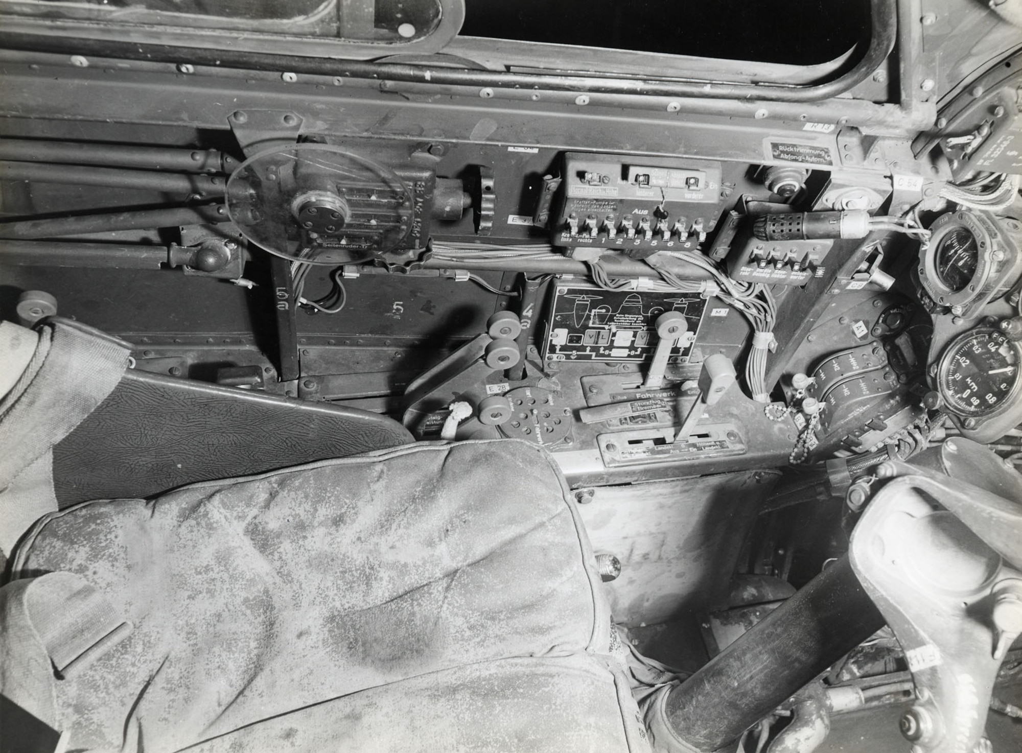 Junkers Ju 88D cockpit (U.S. Air Force photo)